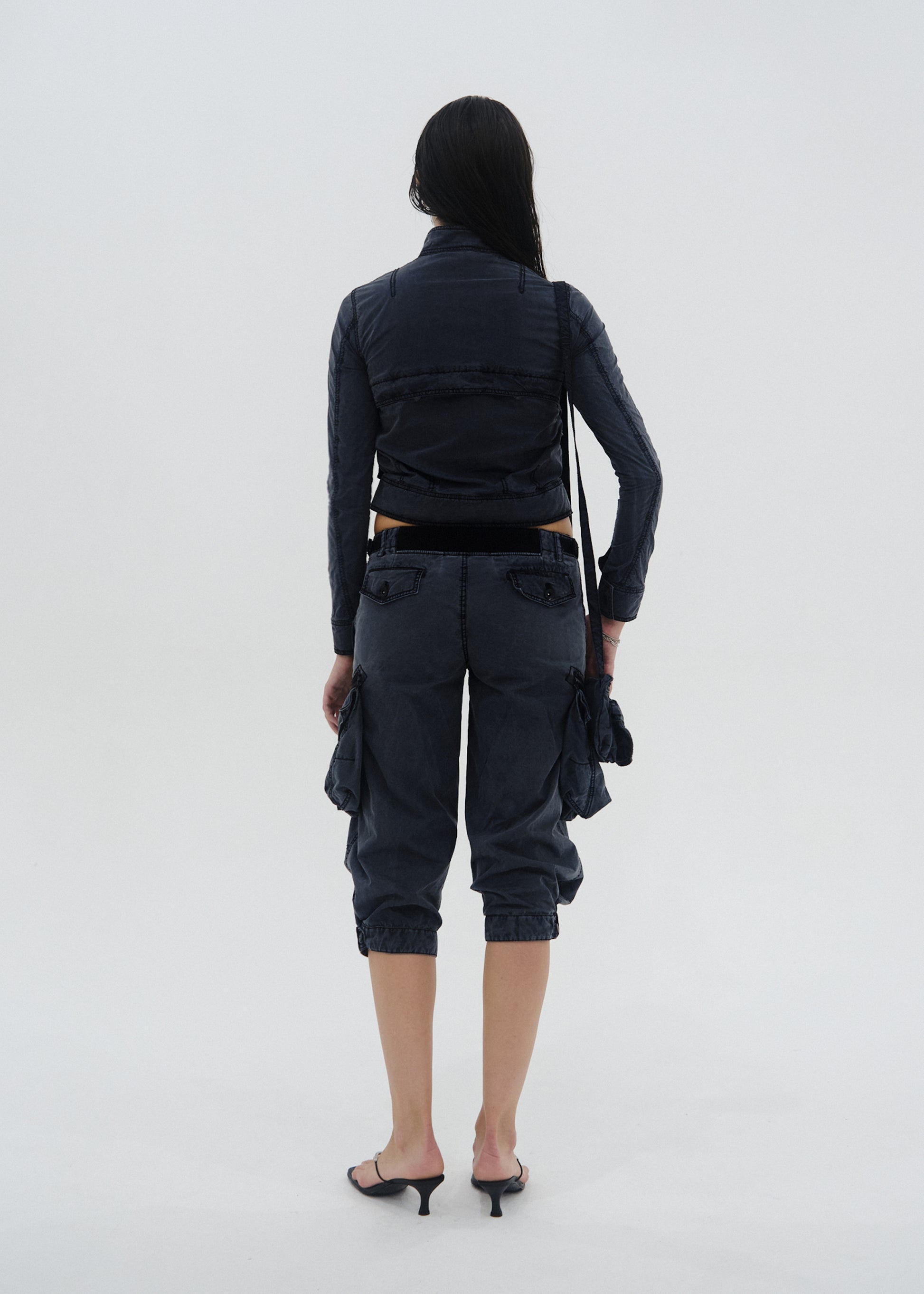 Hyein Seo - Dyed Moto Jacket (Dark Night) product image 3 | TRAB K-Fashion Australia