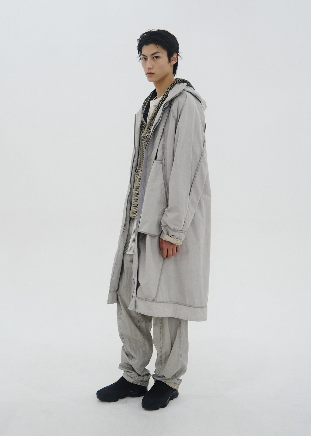 Hyein Seo - Reversed Coat (Moon Grey) product image 3 | TRAB K-Fashion Australia