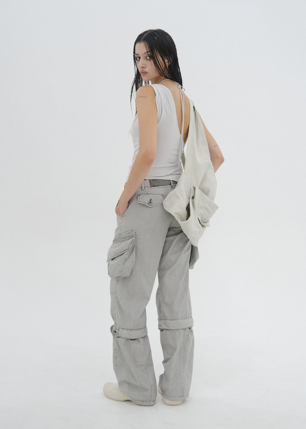Hyein Seo - Convertible Pocket Pants (Moon Grey) product image 7 | TRAB K-Fashion Australia