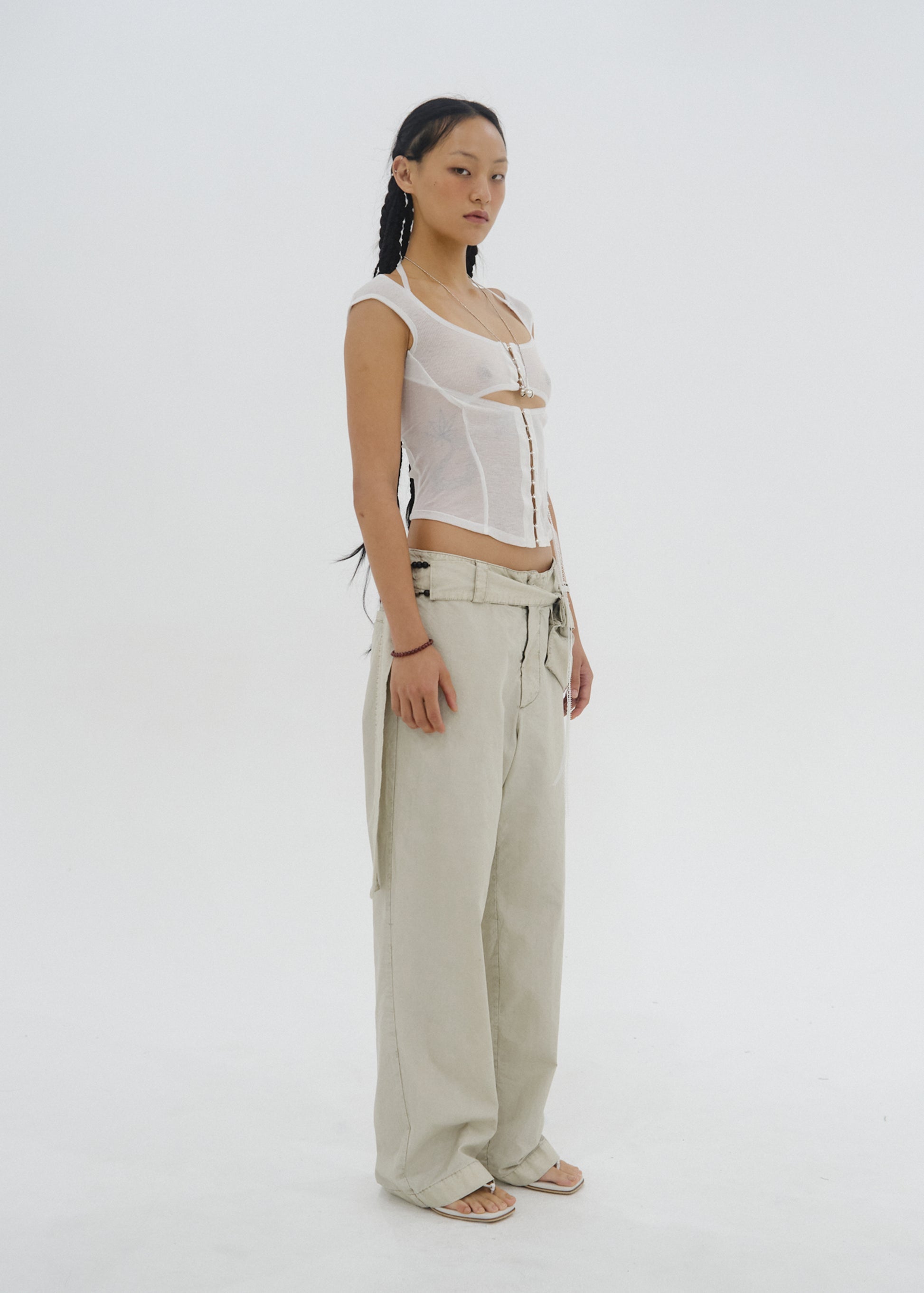 Hyein Seo - Layered Slash Top (White) product image 3 | TRAB K-Fashion Australia