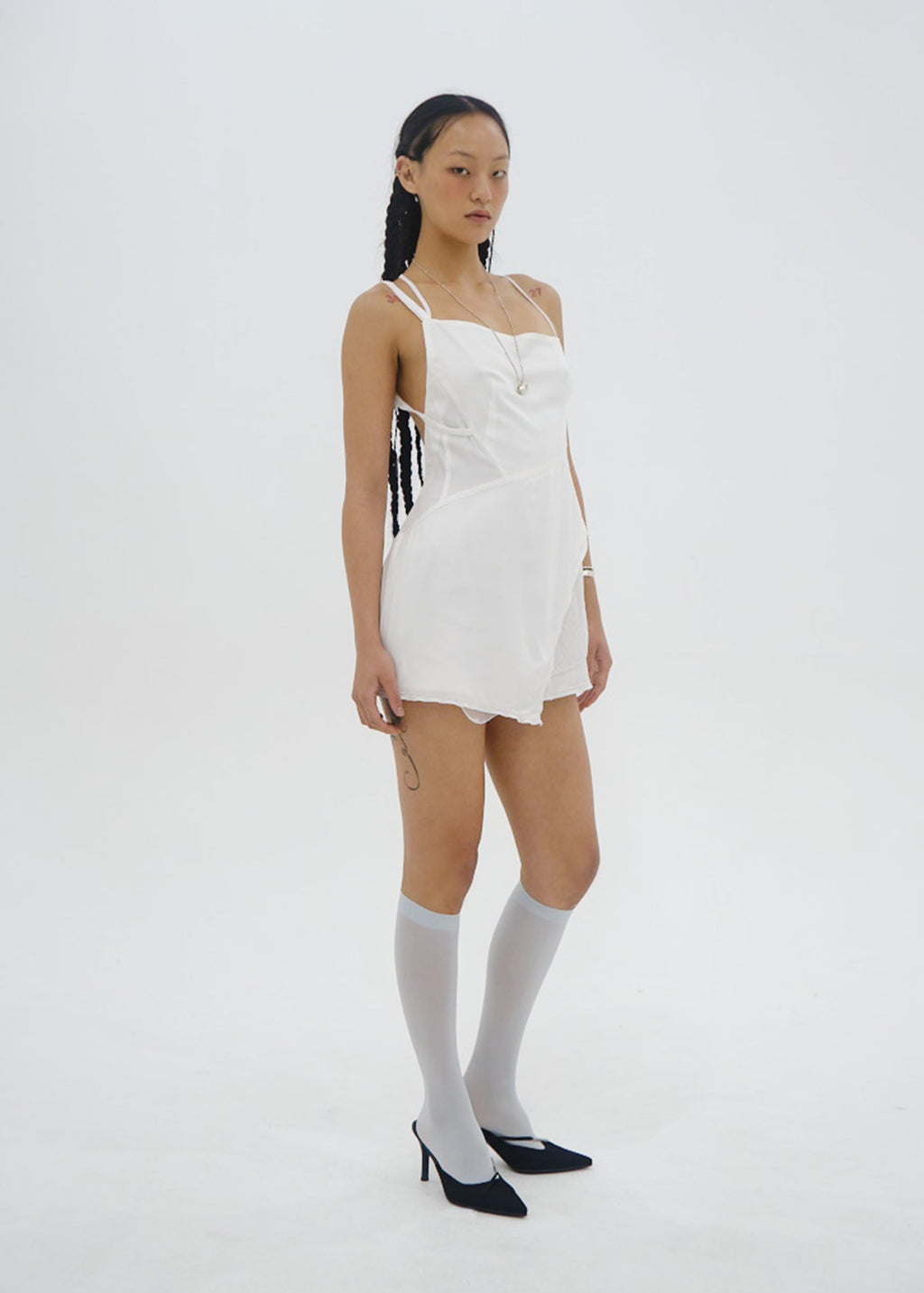 Hyein Seo - Satin Mini Dress (White) product image 3 | TRAB K-Fashion Australia