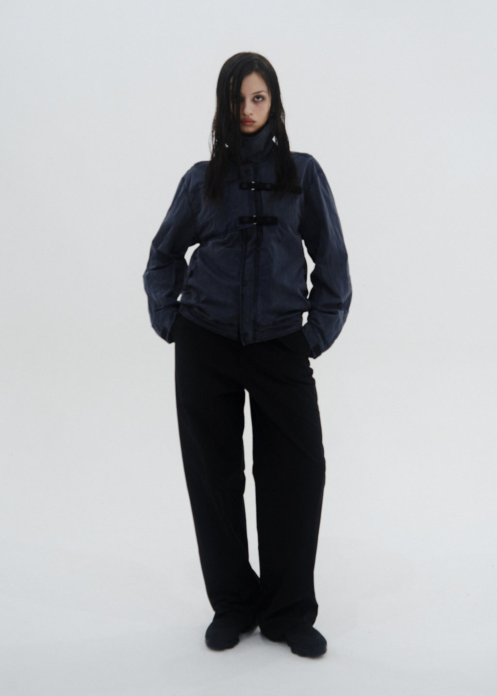 Hyein Seo - Dyed Cotton Jacket (Dark Night) product image 3 | TRAB K-Fashion Australia