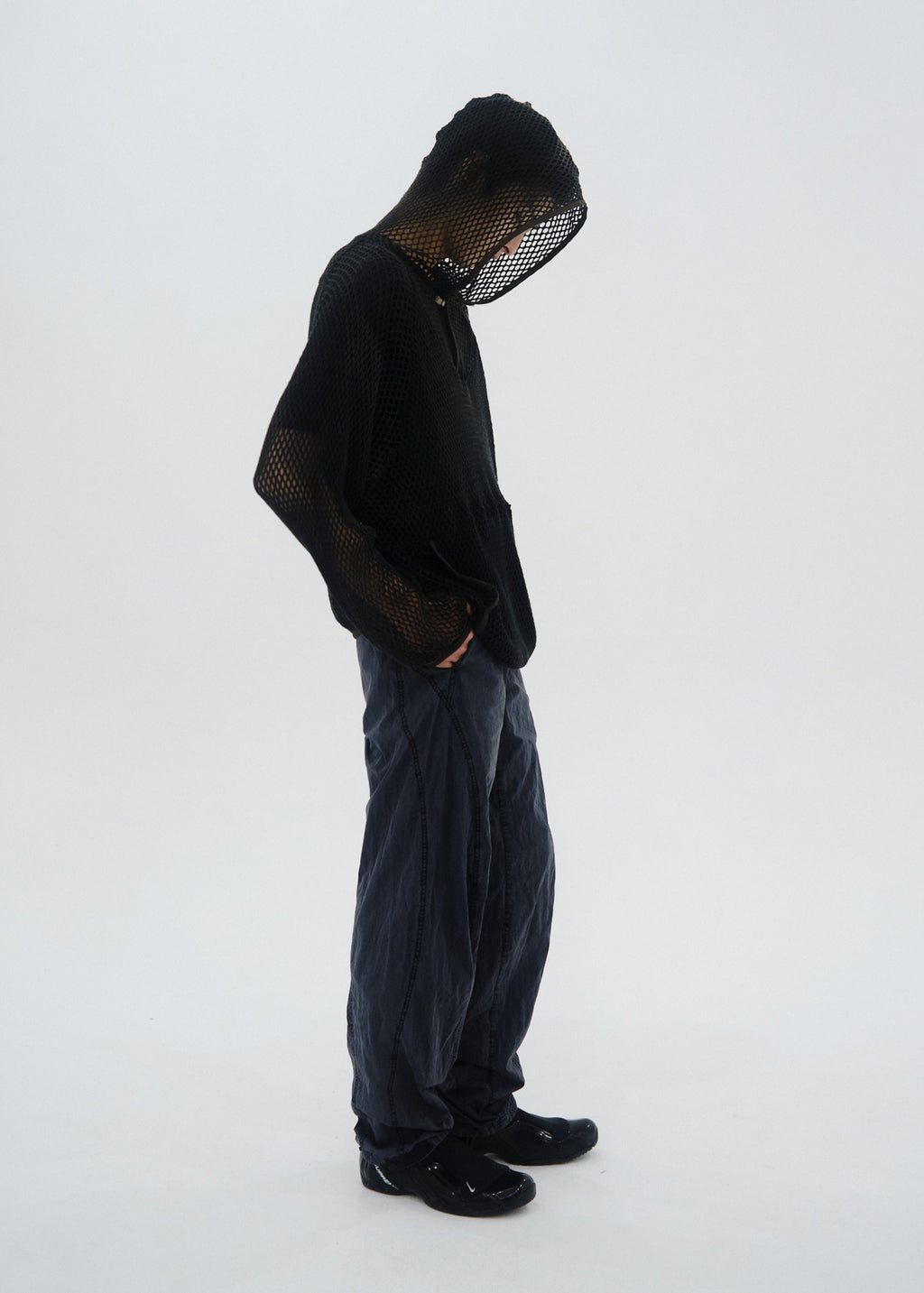 Hyein Seo - Bent Trouser w/ Belt (Dark Night) product image 3 | TRAB K-Fashion Australia
