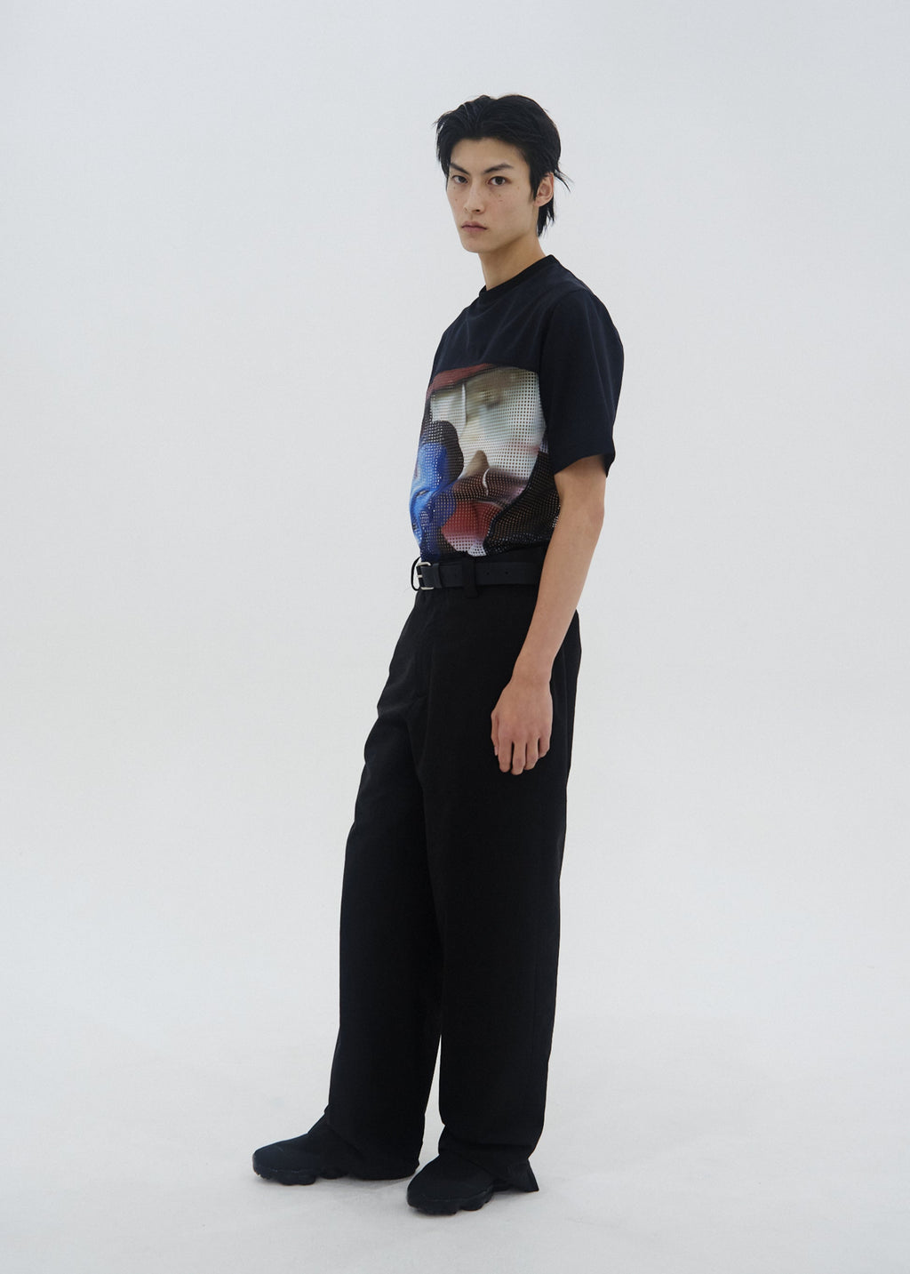 Hyein Seo - "JR" Mesh T-Shirt (Black) product image 3 | TRAB K-Fashion Australia