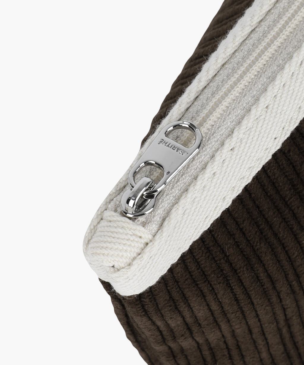 Marithe & Francois Girbaud - Classic Logo Corduroy Pouch (Brown) product image 5 | TRAB K-Fashion Australia
