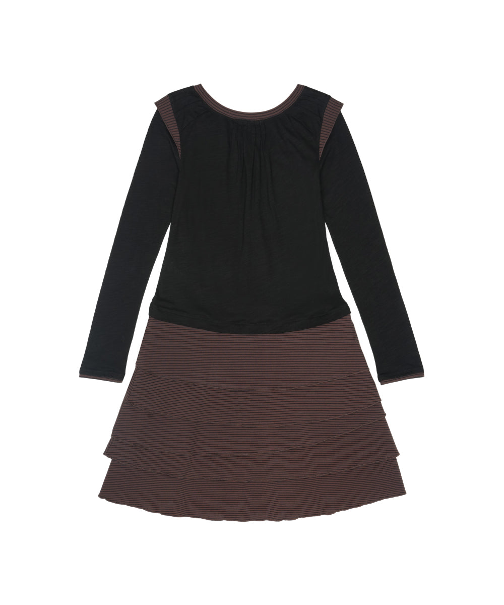 Coyseio - Stripe Cancan One Piece (Black) product image 11 | TRAB K-Fashion Australia