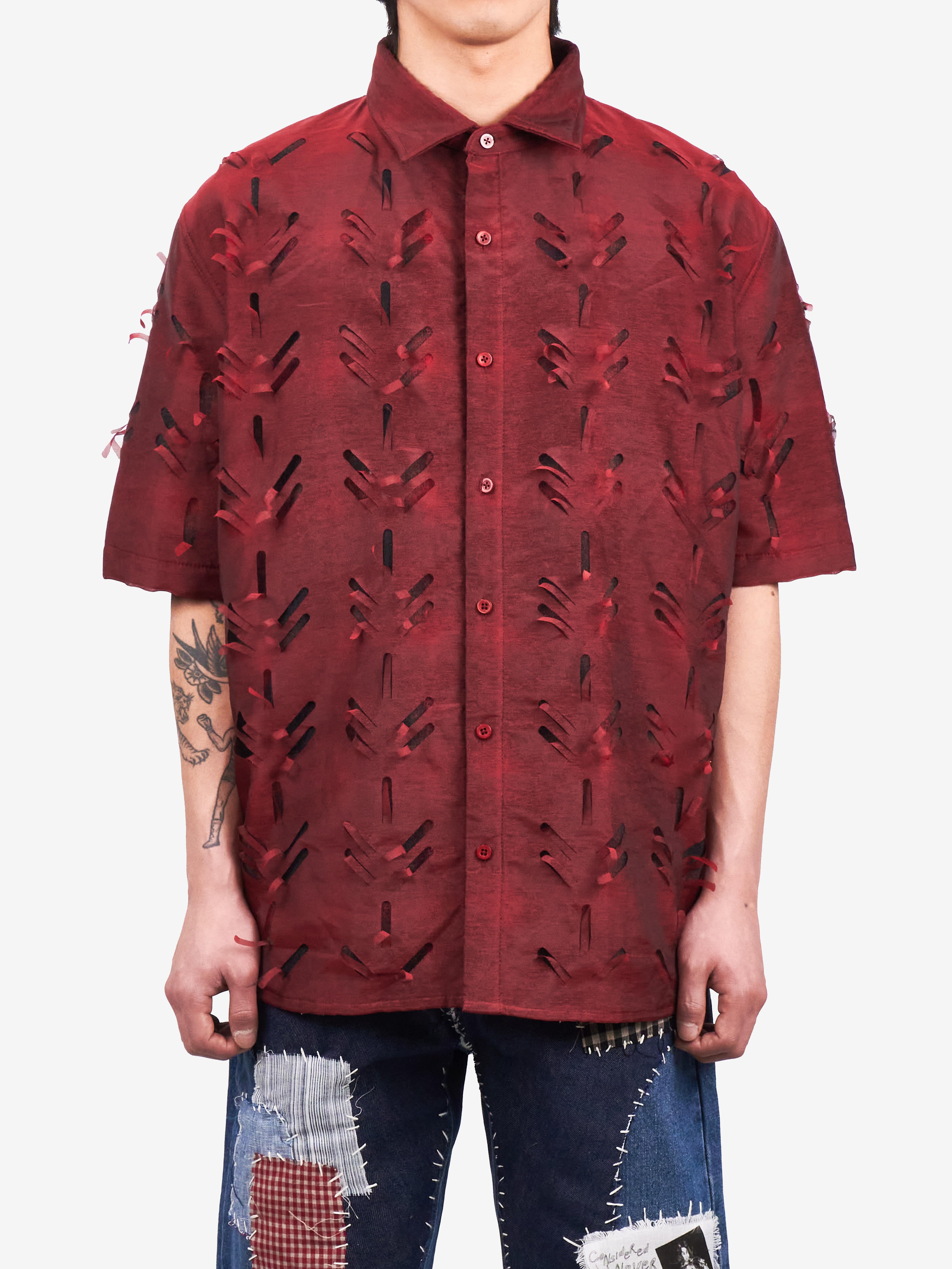 Juntae Kim - Layered Laser Slash Shirts (OC3) product image 1 | TRAB K-Fashion Australia