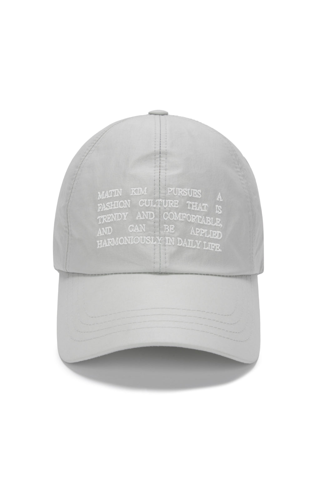 Matin Kim - Crisp Heritage Ball Cap (Light Grey) product image 1 | TRAB K-Fashion Australia