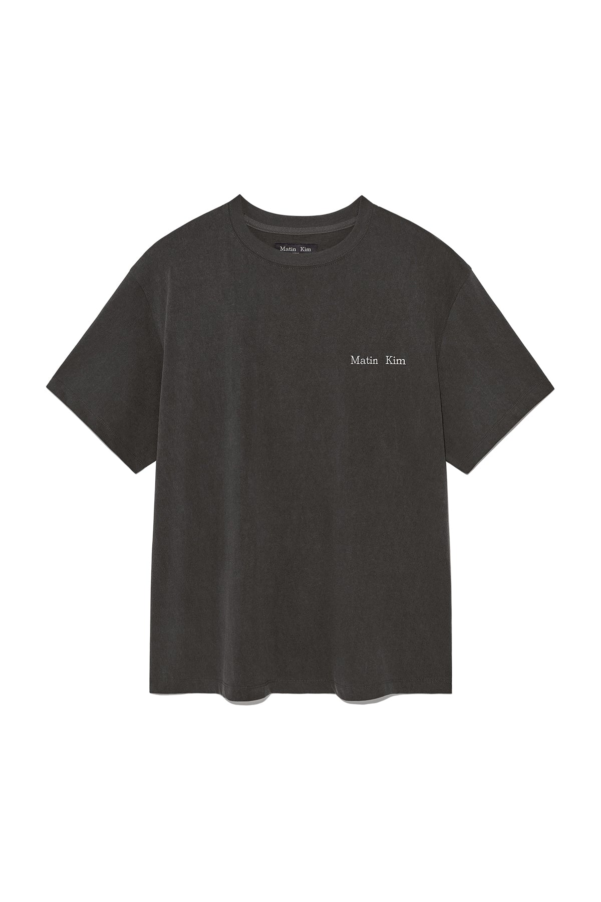 Matin Kim - Vintage Washed Logo Top (Charcoal) product image 1 | TRAB K-Fashion Australia