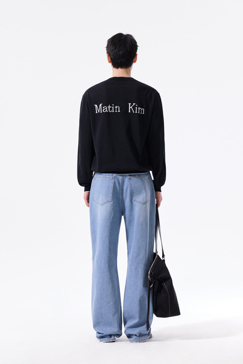 Matin Kim - Back Logo Sheer Cardigan (Black) product image 9 | TRAB K-Fashion Australia