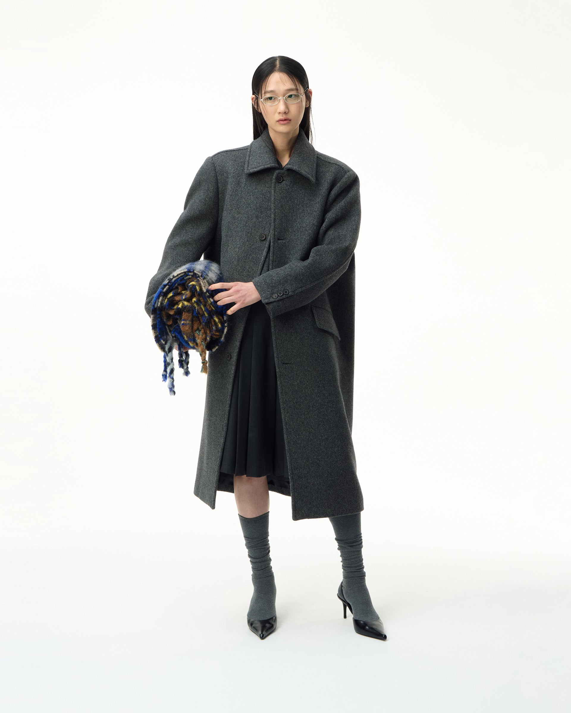 Ader Error - Sig; BK Tag coat 01 (Charcoal) product image 1 | TRAB K-Fashion Australia