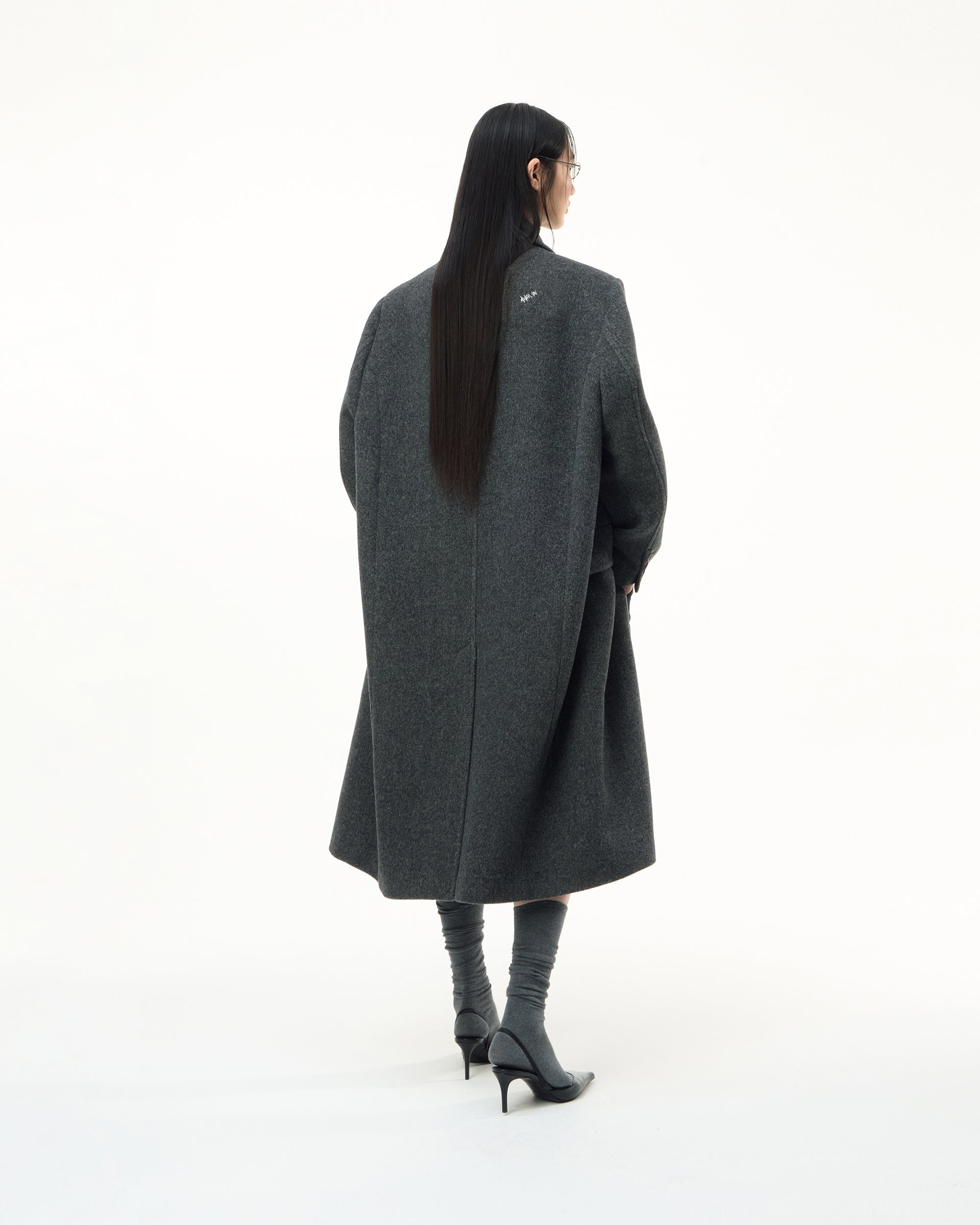 Ader Error - Sig; BK Tag coat 01 (Charcoal) product image 2 | TRAB K-Fashion Australia
