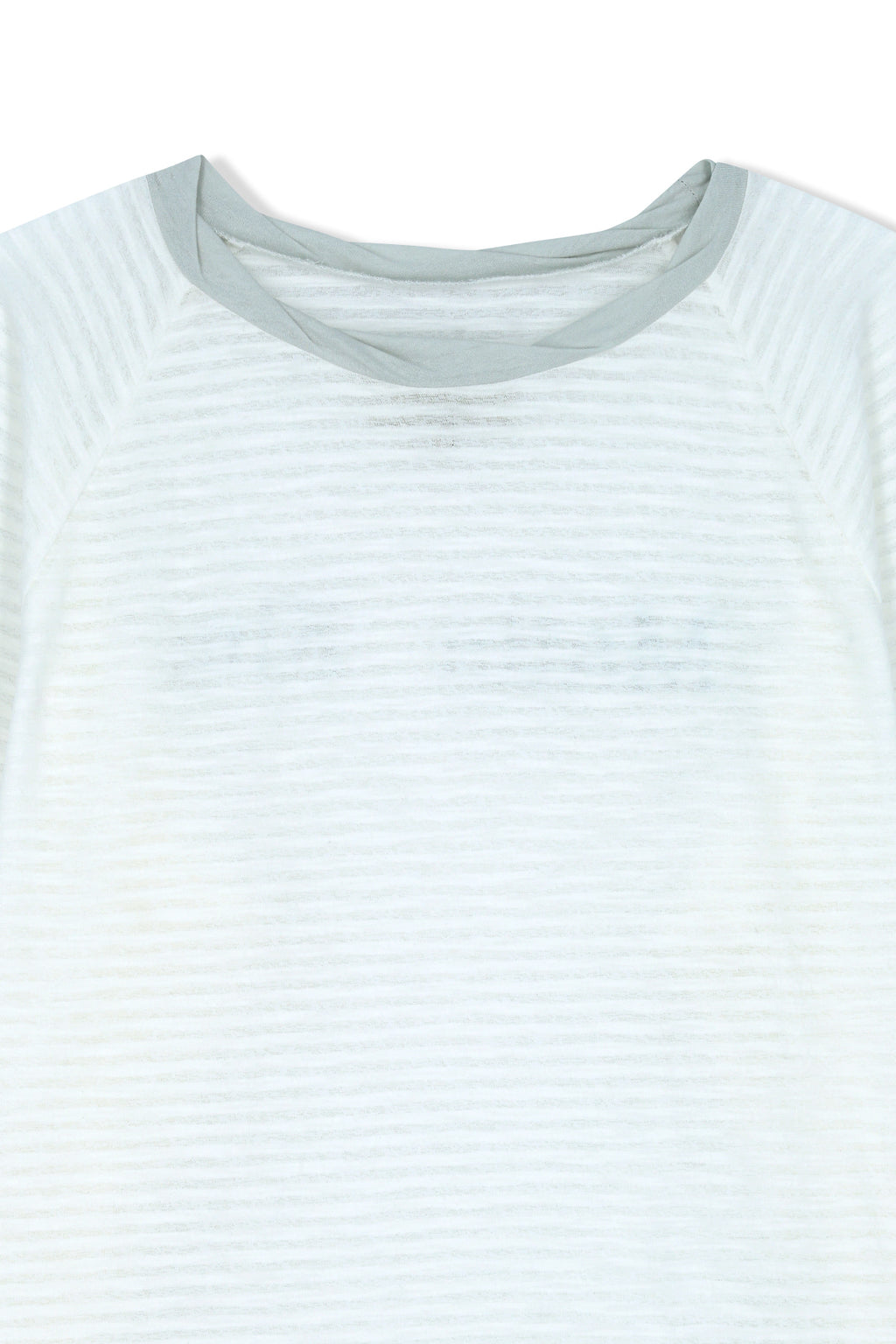 Matin Kim - Twist Boat Neck Stripe Logo Top (White) product image 3 | TRAB K-Fashion Australia