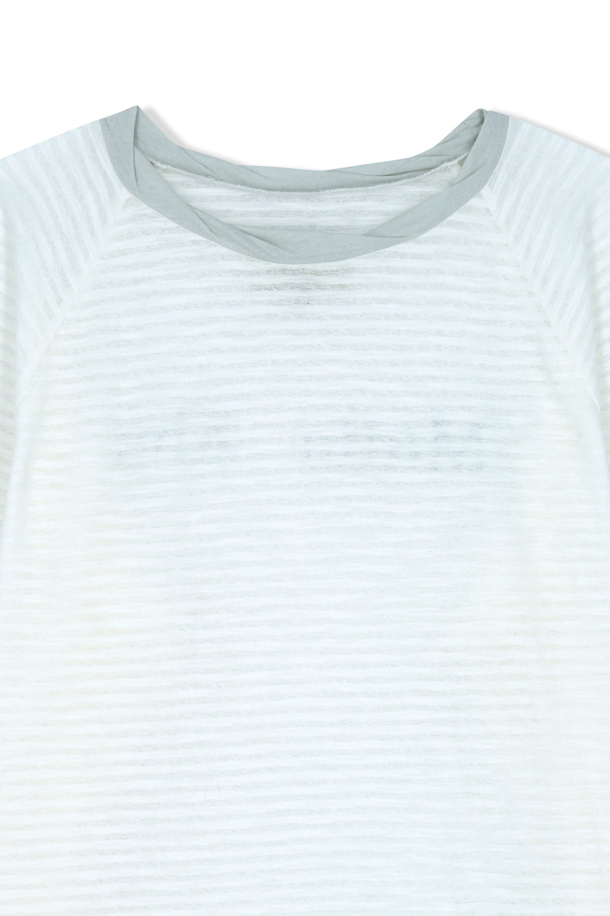Matin Kim - Twist Boat Neck Stripe Logo Top (White) product image 3 | TRAB K-Fashion Australia