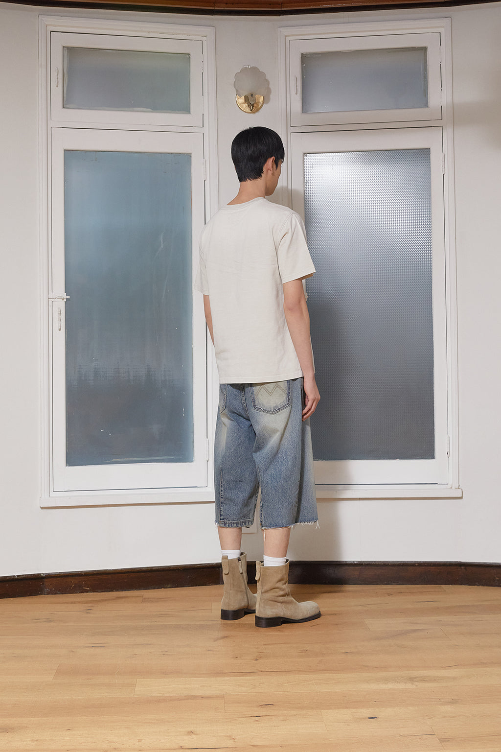 Matin Kim - Dying Point Logo Top (Ivory) product image 7 | TRAB K-Fashion Australia