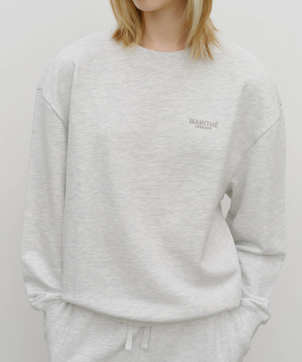Marithe & Francois Girbaud - Regular Logo Sweat Set-up (Light Heather Gray) product image 4 | TRAB K-Fashion Australia