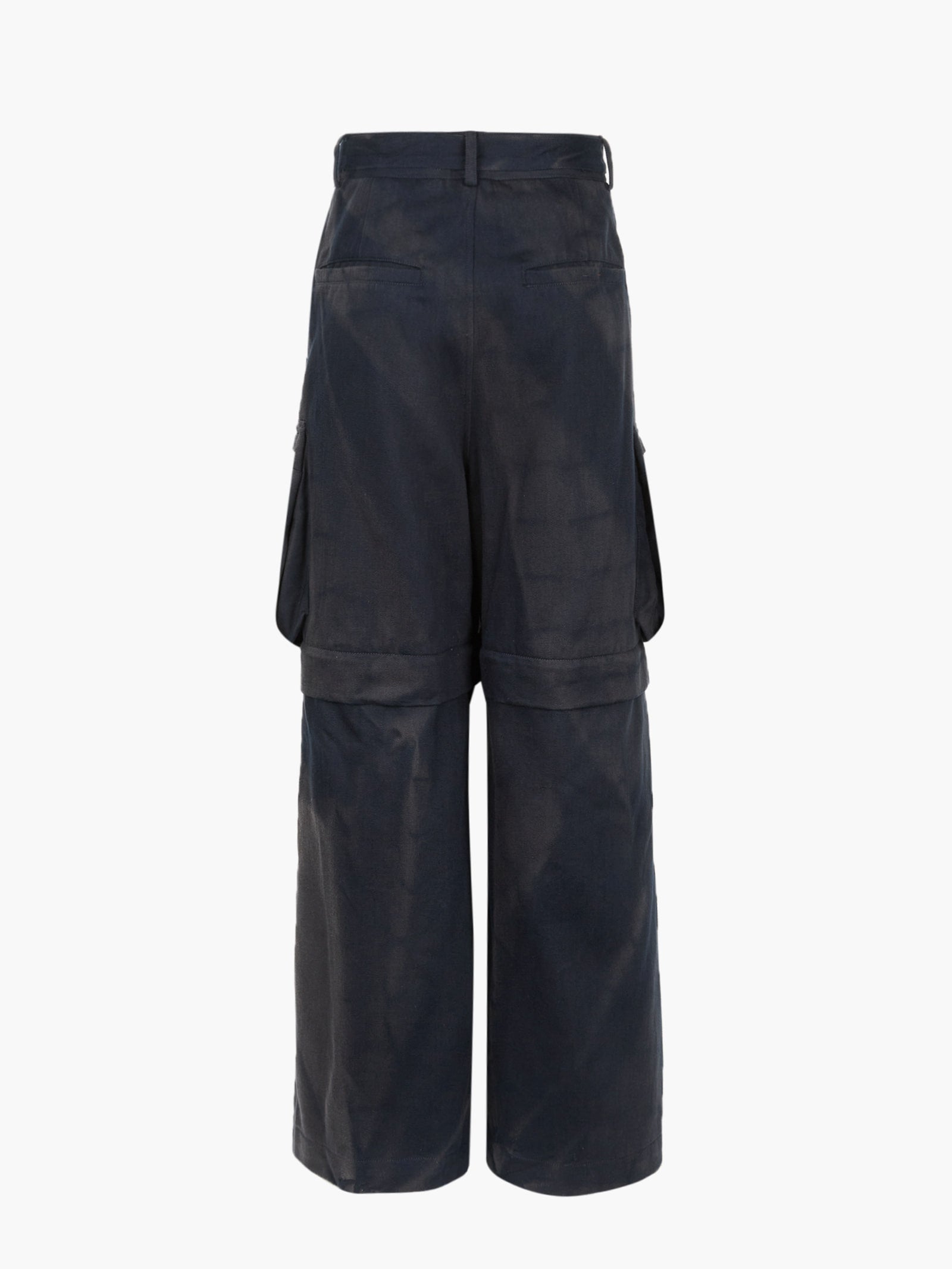 Jiyong Kim - Sun-Bleached Detachable Wide Trousers (Navy) product image 12 | TRAB K-Fashion Australia