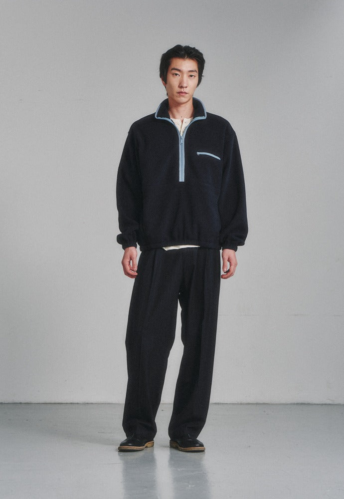 Art if acts - Fleece Half Zip Pullover (Navy) product image 1 | TRAB K-Fashion Australia