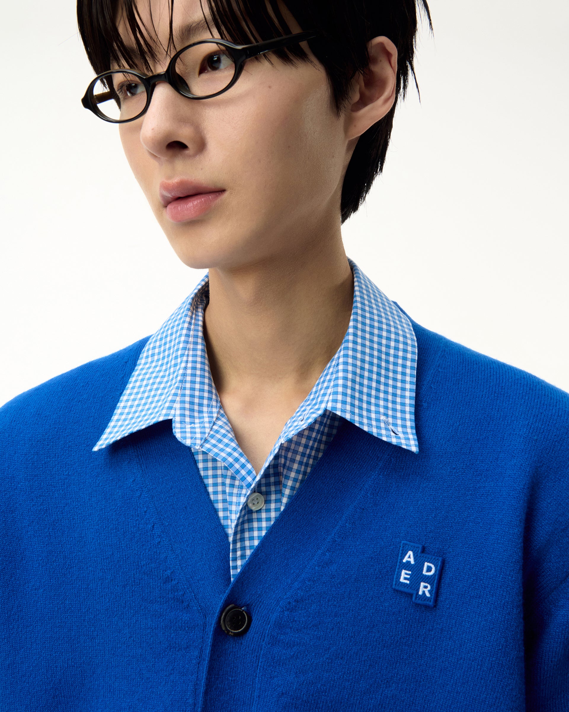 Ader Error - Sig; BL Tag cardigan 01 (Z-Blue) product image 3 | TRAB K-Fashion Australia