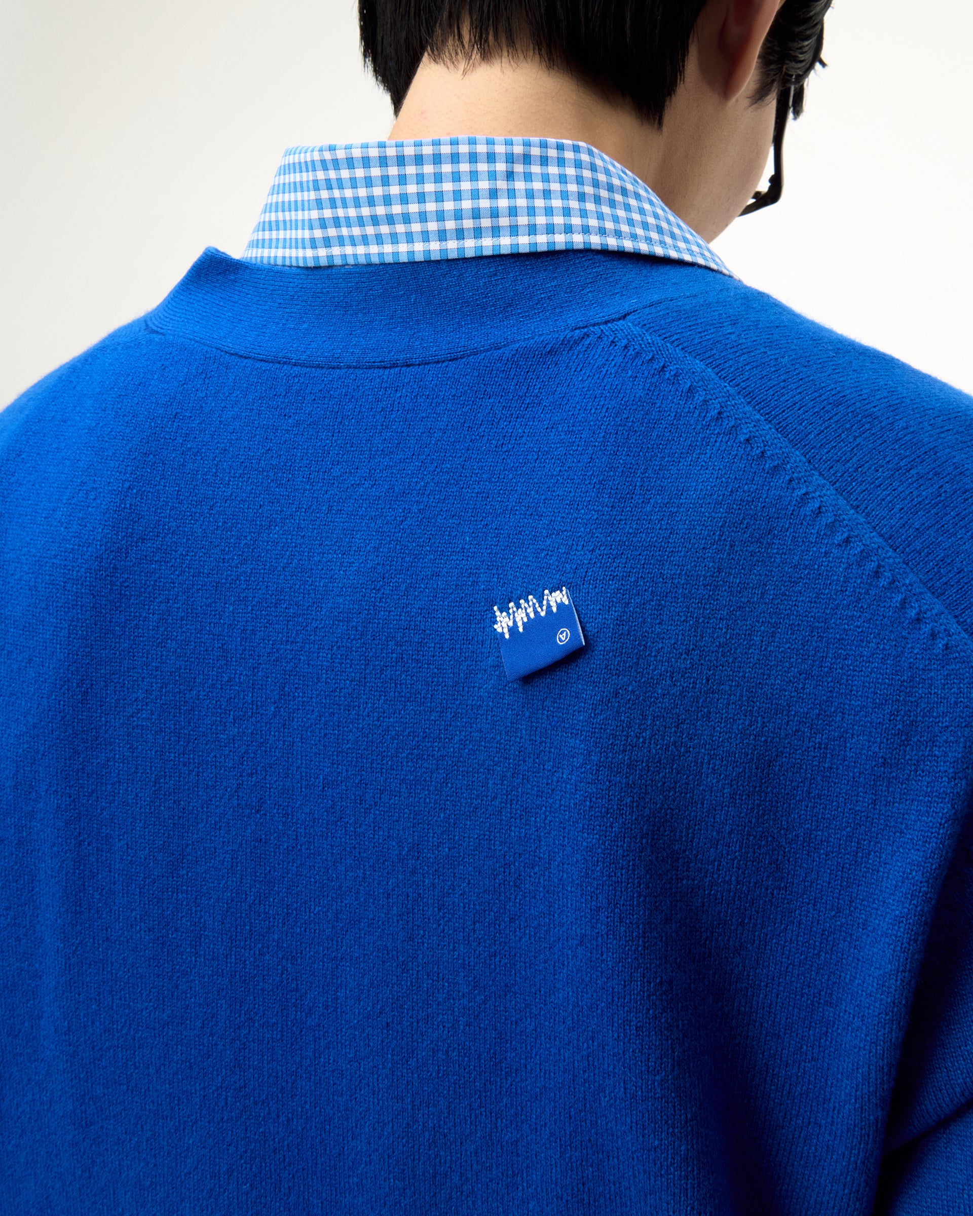 Ader Error - Sig; BL Tag cardigan 01 (Z-Blue) product image 4 | TRAB K-Fashion Australia