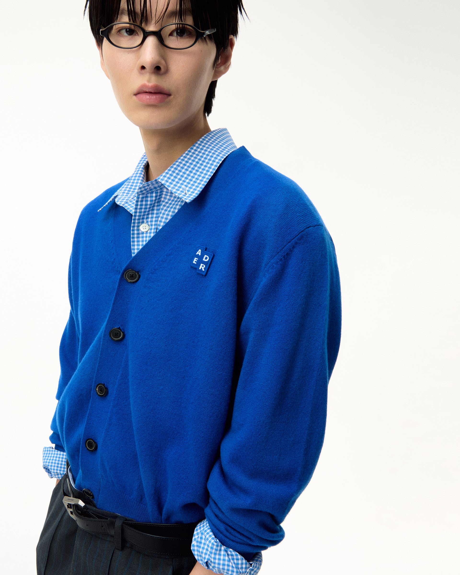 Ader Error - Sig; BL Tag cardigan 01 (Z-Blue) product image 5 | TRAB K-Fashion Australia