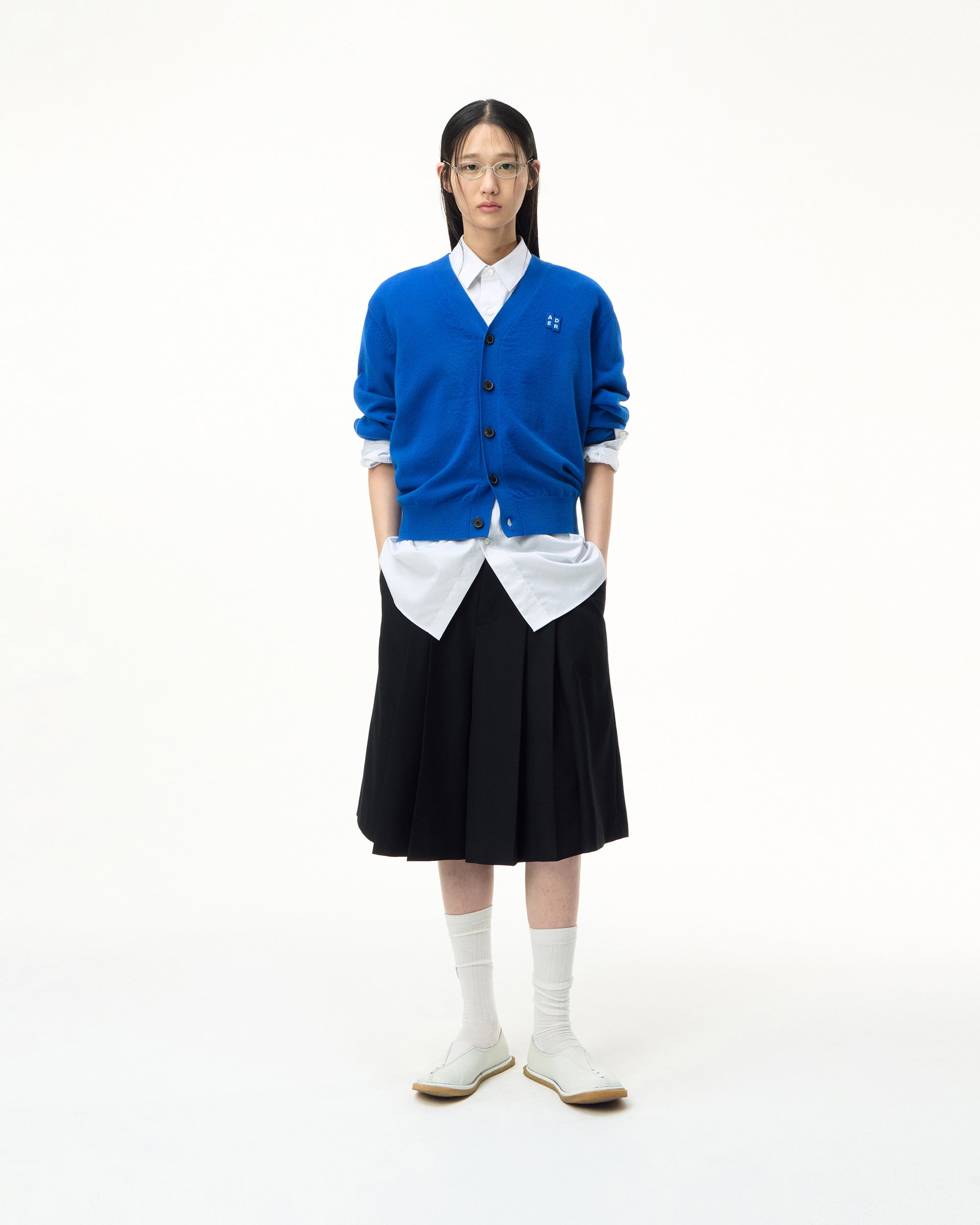 Ader Error - Sig; BL Tag cardigan 01 (Z-Blue) product image 1 | TRAB K-Fashion Australia