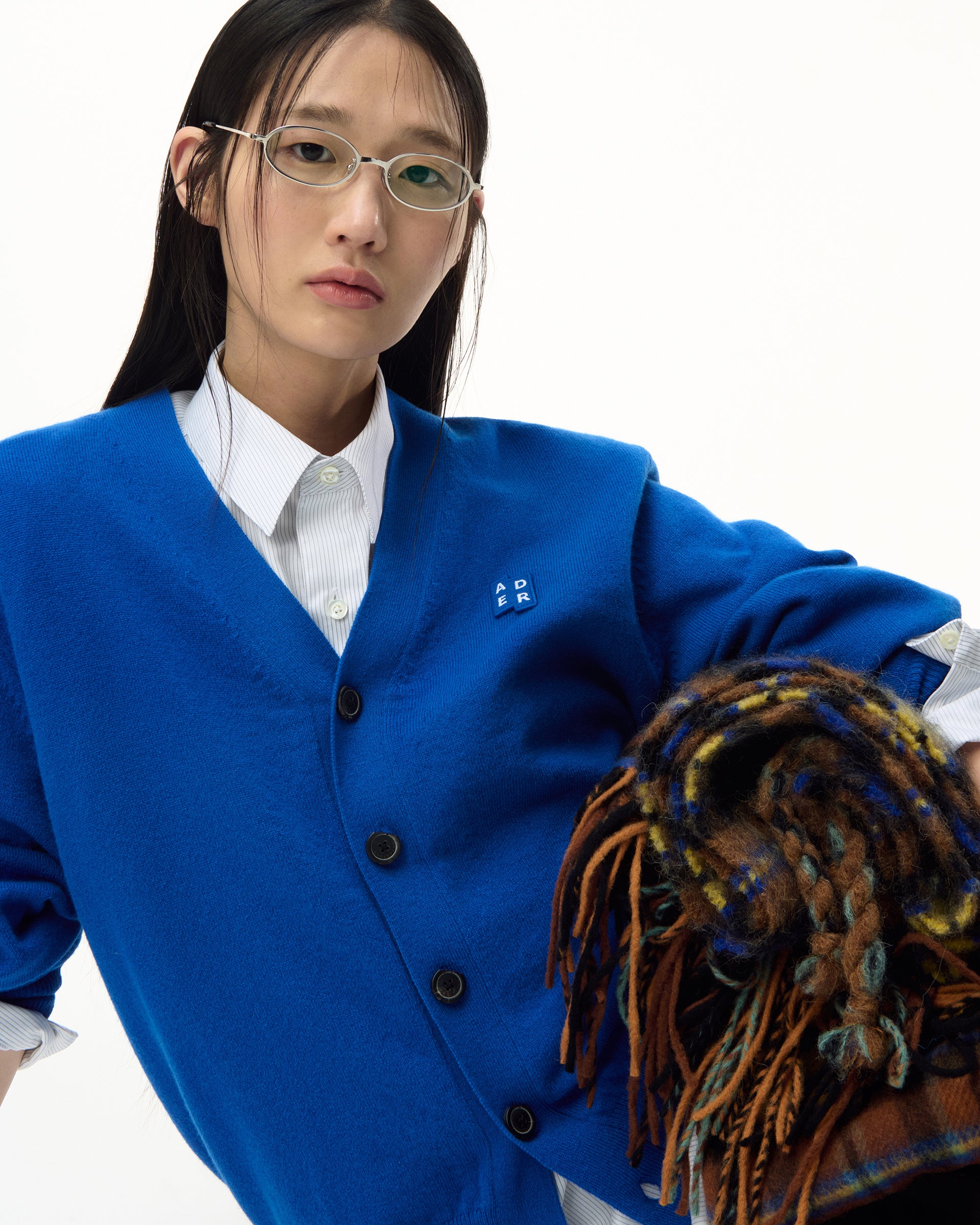 Ader Error - Sig; BL Tag cardigan 01 (Z-Blue) product image 5 | TRAB K-Fashion Australia