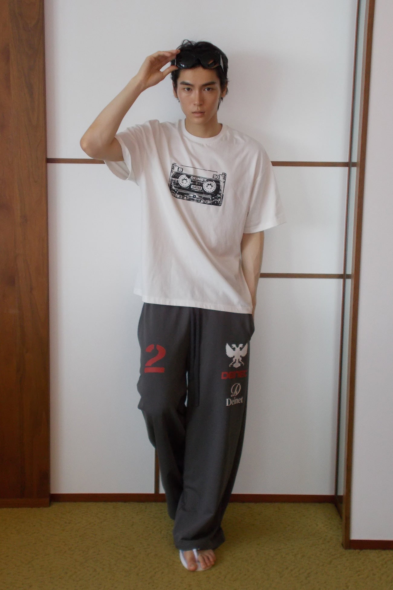 Deinet - Tape T-Shirt (White) product image 5 | TRAB K-Fashion Australia
