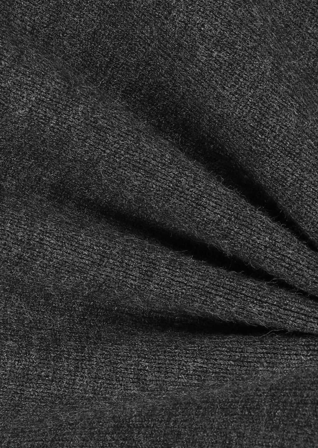 Amomento - Rounded half knit top (Charcoal) product image 13 | TRAB K-Fashion Australia