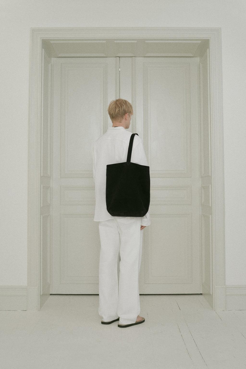 Stu - Embo Stripe Denim Pants (White) product image 4 | TRAB K-Fashion Australia