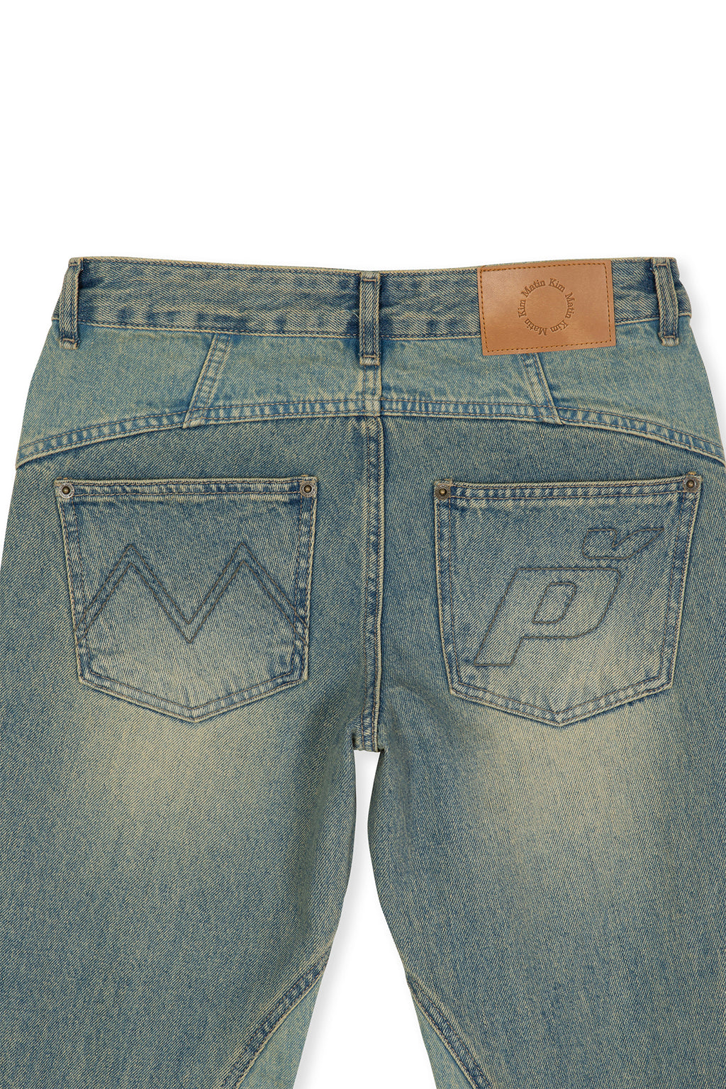 Matin Kim - Peaches Zipper Detail Boots Cut Denim Pants (Light Blue) product image 6 | TRAB K-Fashion Australia