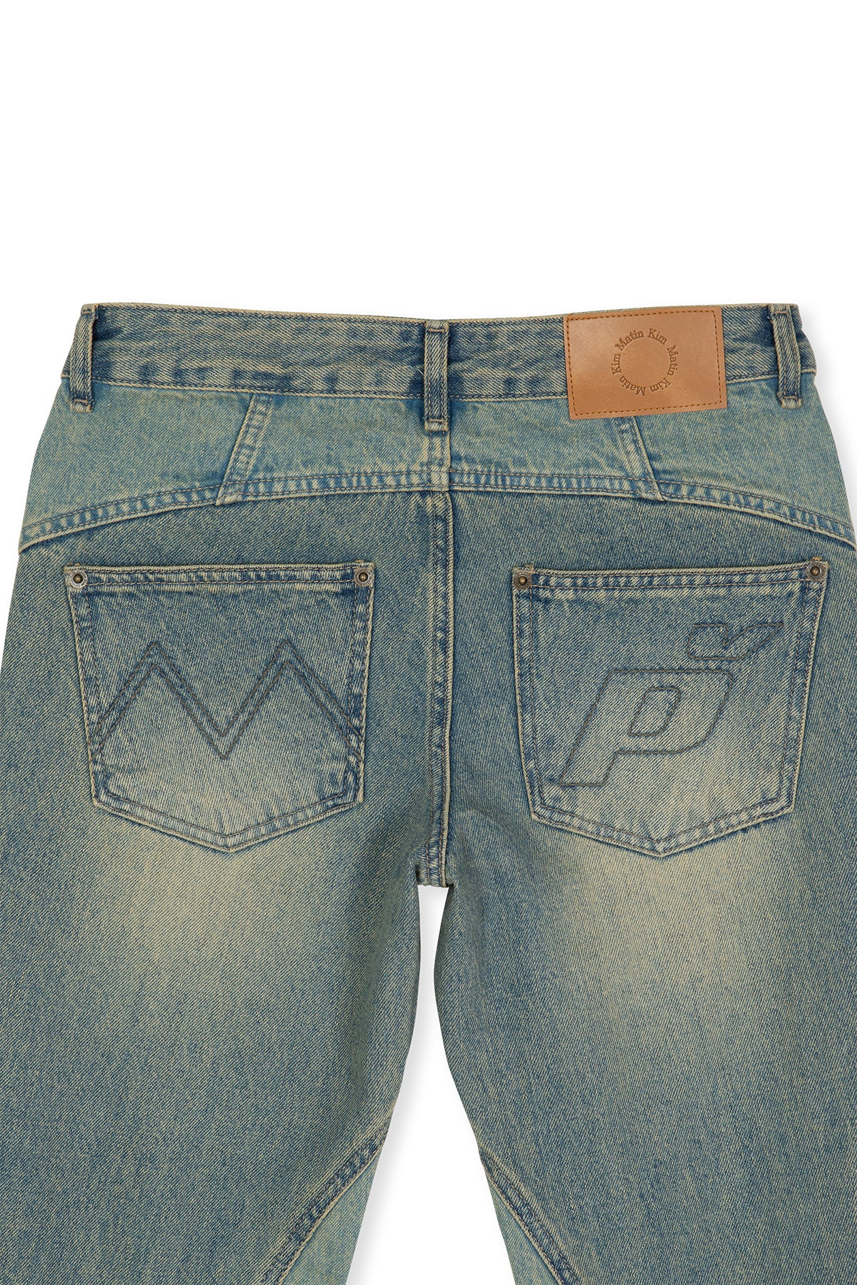 Matin Kim - Peaches Zipper Detail Boots Cut Denim Pants (Light Blue) product image 6 | TRAB K-Fashion Australia