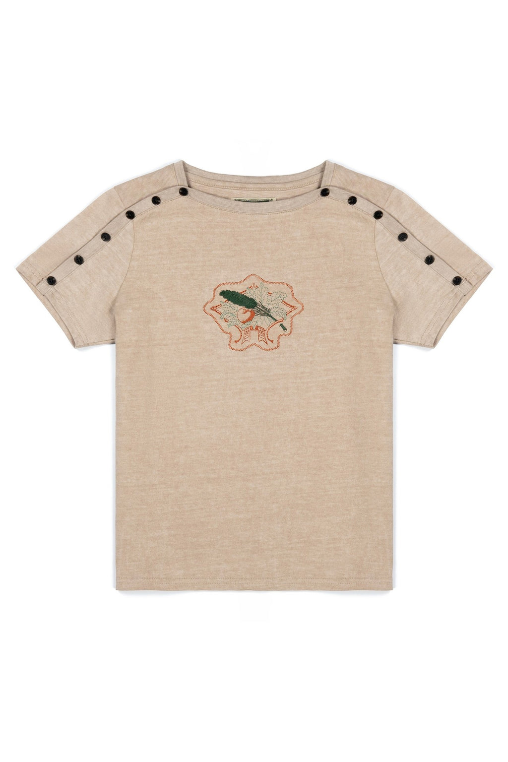 Ioedle - Freefall Fastening Boat Neck T-Shirt Yellow (Brown) product image 3 | TRAB K-Fashion Australia