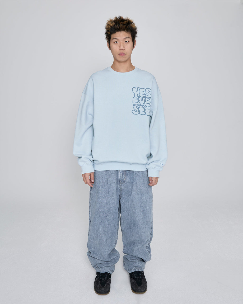 yeseyesee - Two Tucked Ripstop Denim Pants (Light Indigo) product image 7 | TRAB K-Fashion Australia