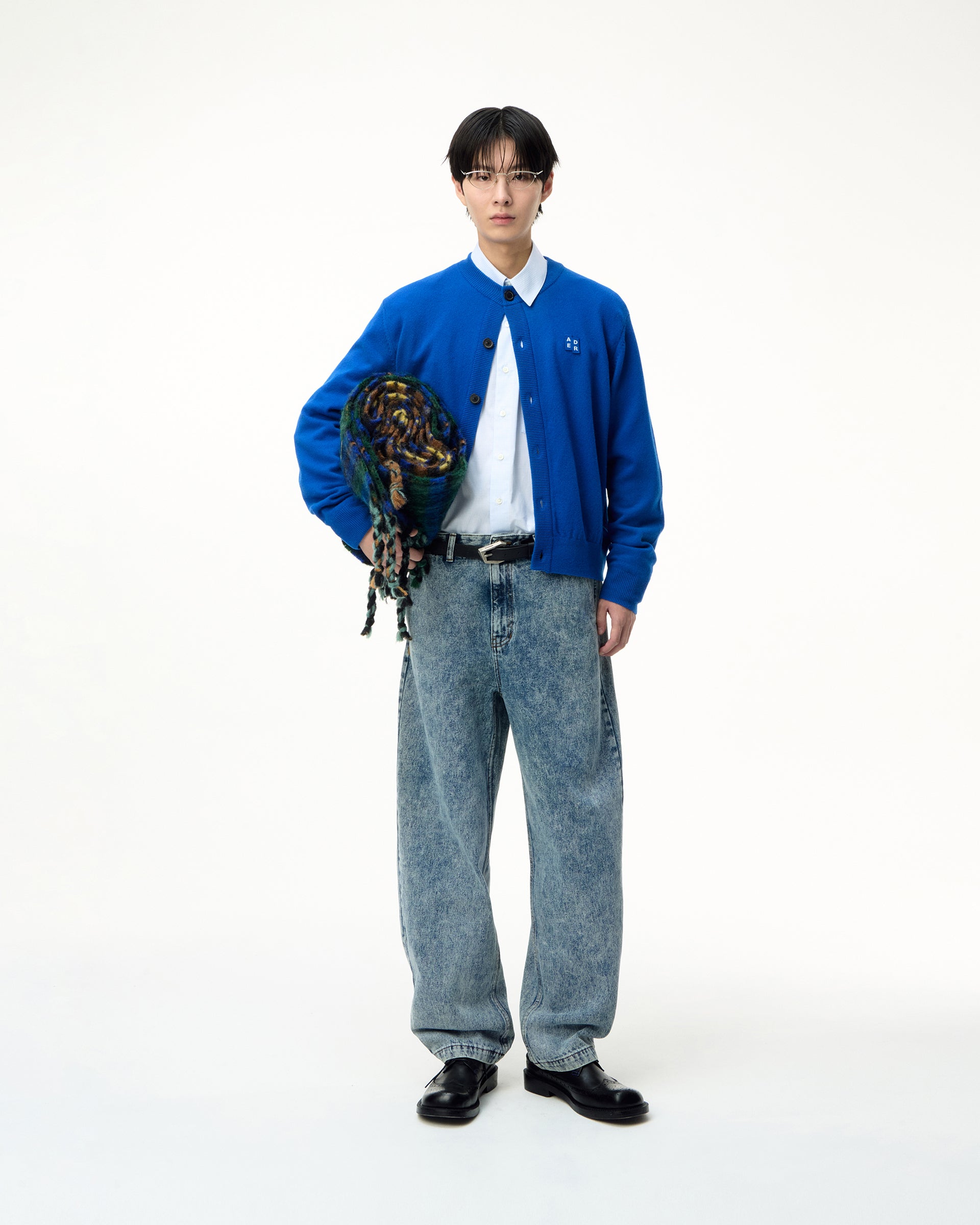 Ader Error - Sig; BL Tag cardigan 02 (Z-Blue) product image 1 | TRAB K-Fashion Australia