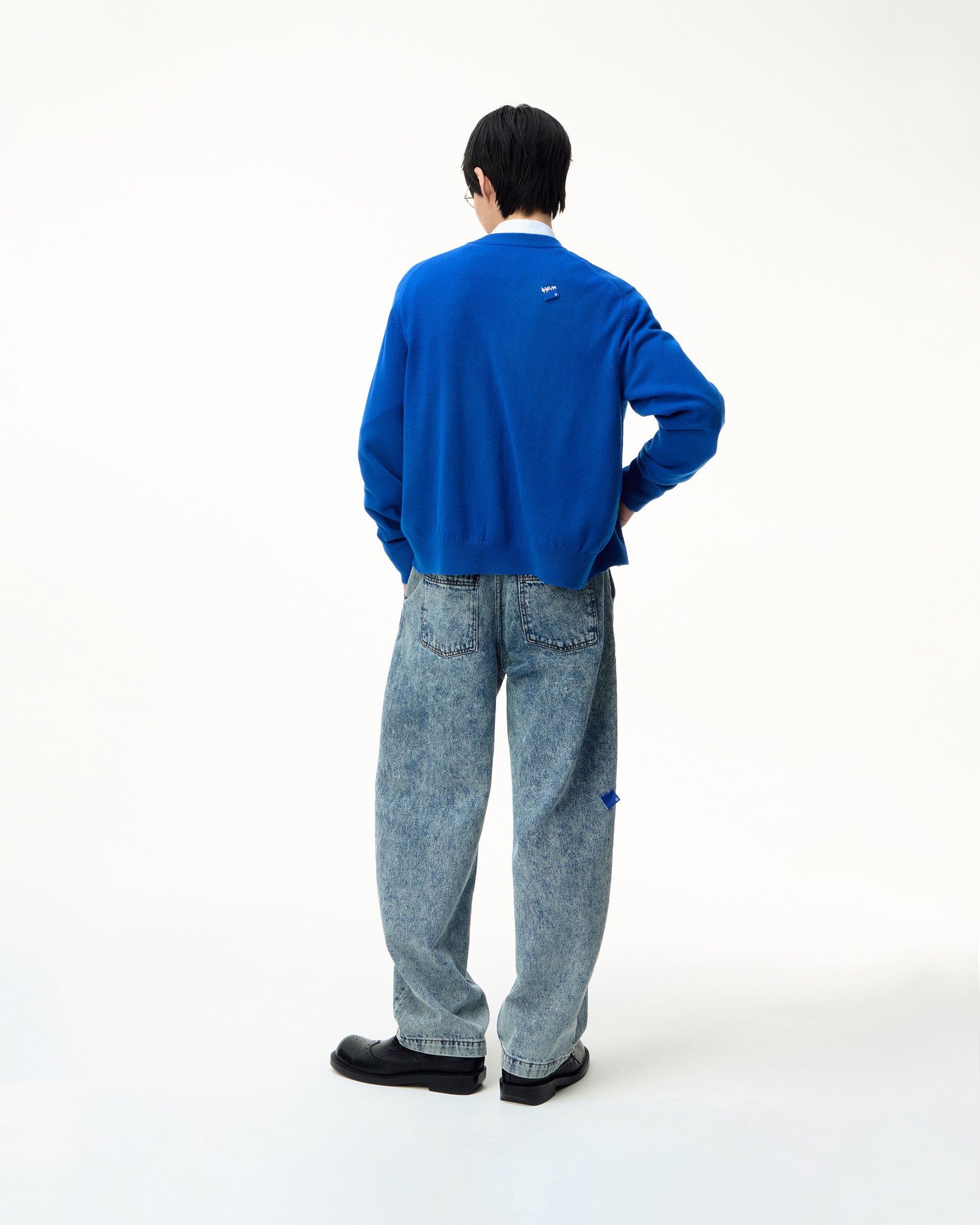 Ader Error - Sig; BL Tag cardigan 02 (Z-Blue) product image 2 | TRAB K-Fashion Australia