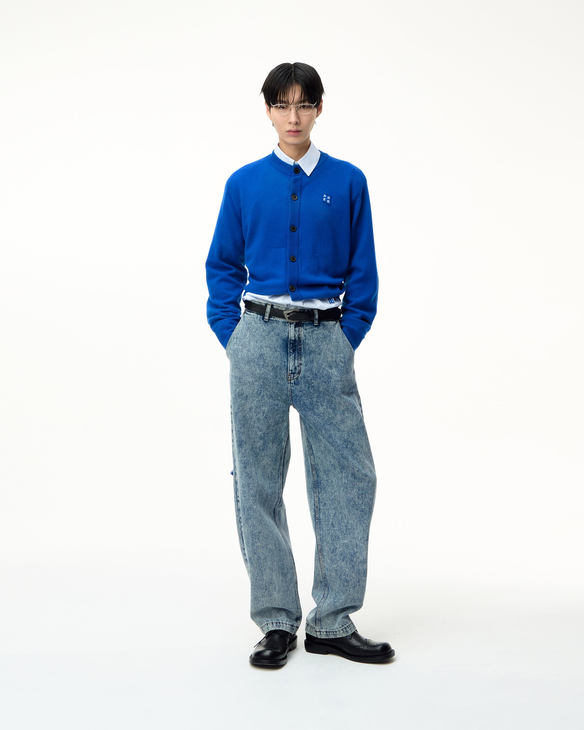 Ader Error - Sig; BL Tag cardigan 02 (Z-Blue) product image 3 | TRAB K-Fashion Australia