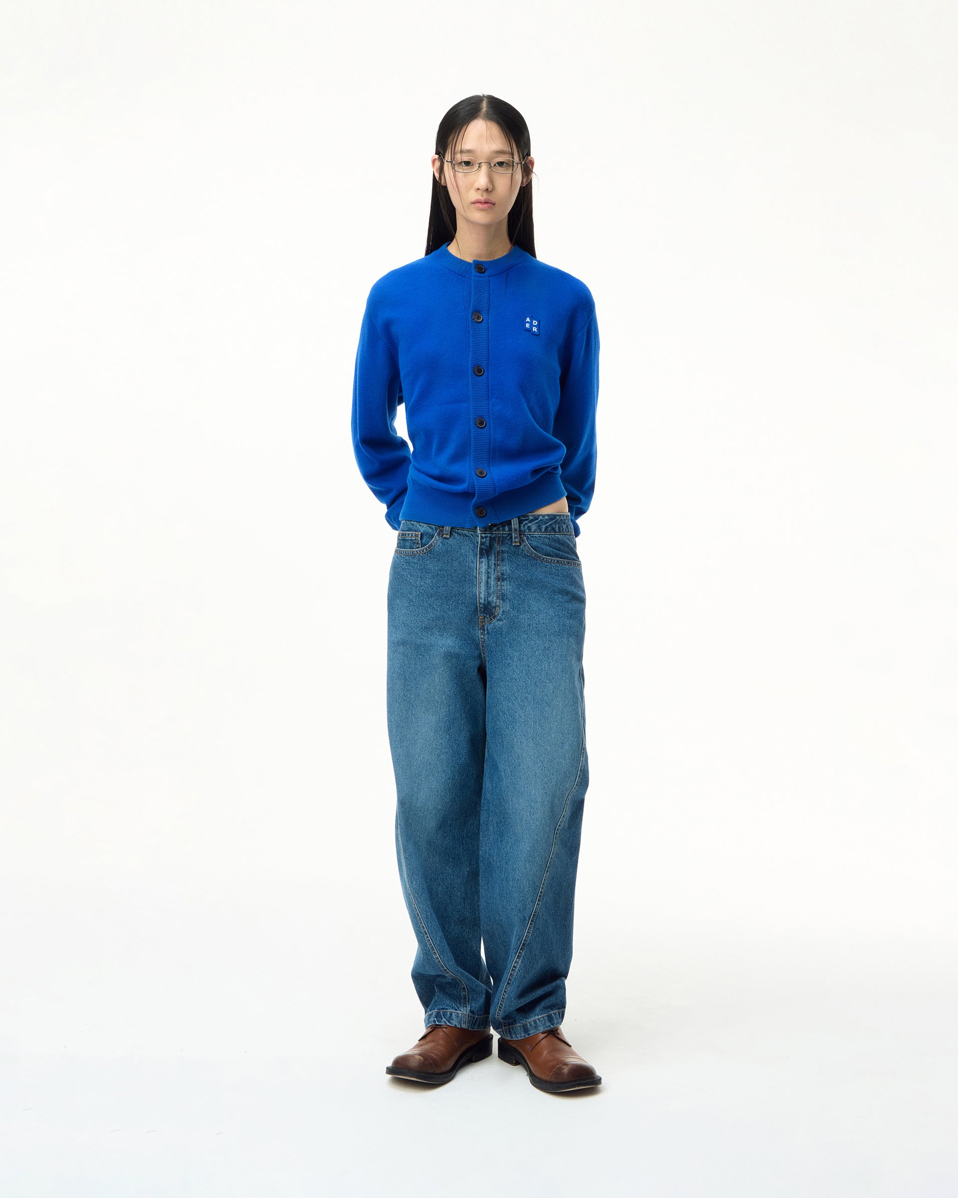 Ader Error - Sig; BL Tag cardigan 02 (Z-Blue) product image 1 | TRAB K-Fashion Australia