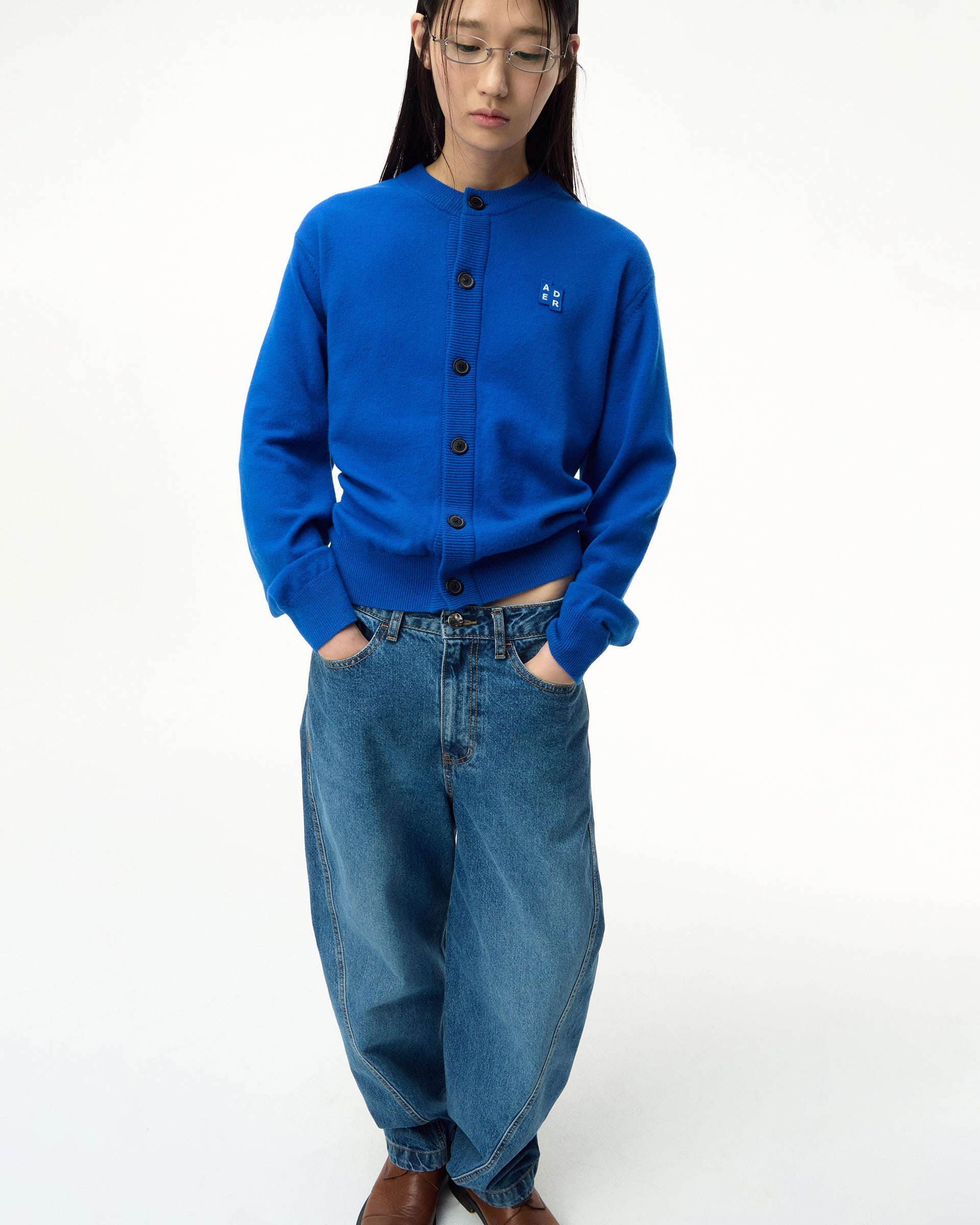 Ader Error - Sig; BL Tag cardigan 02 (Z-Blue) product image 4 | TRAB K-Fashion Australia