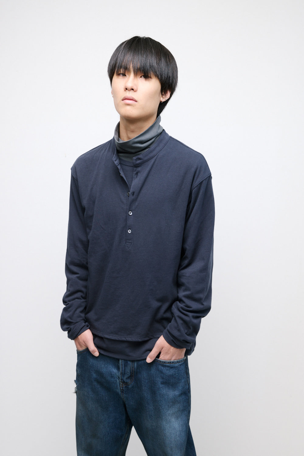 Hatchingroom - Dual Front Tee Blue (Charcoal) product image 7 | TRAB K-Fashion Australia