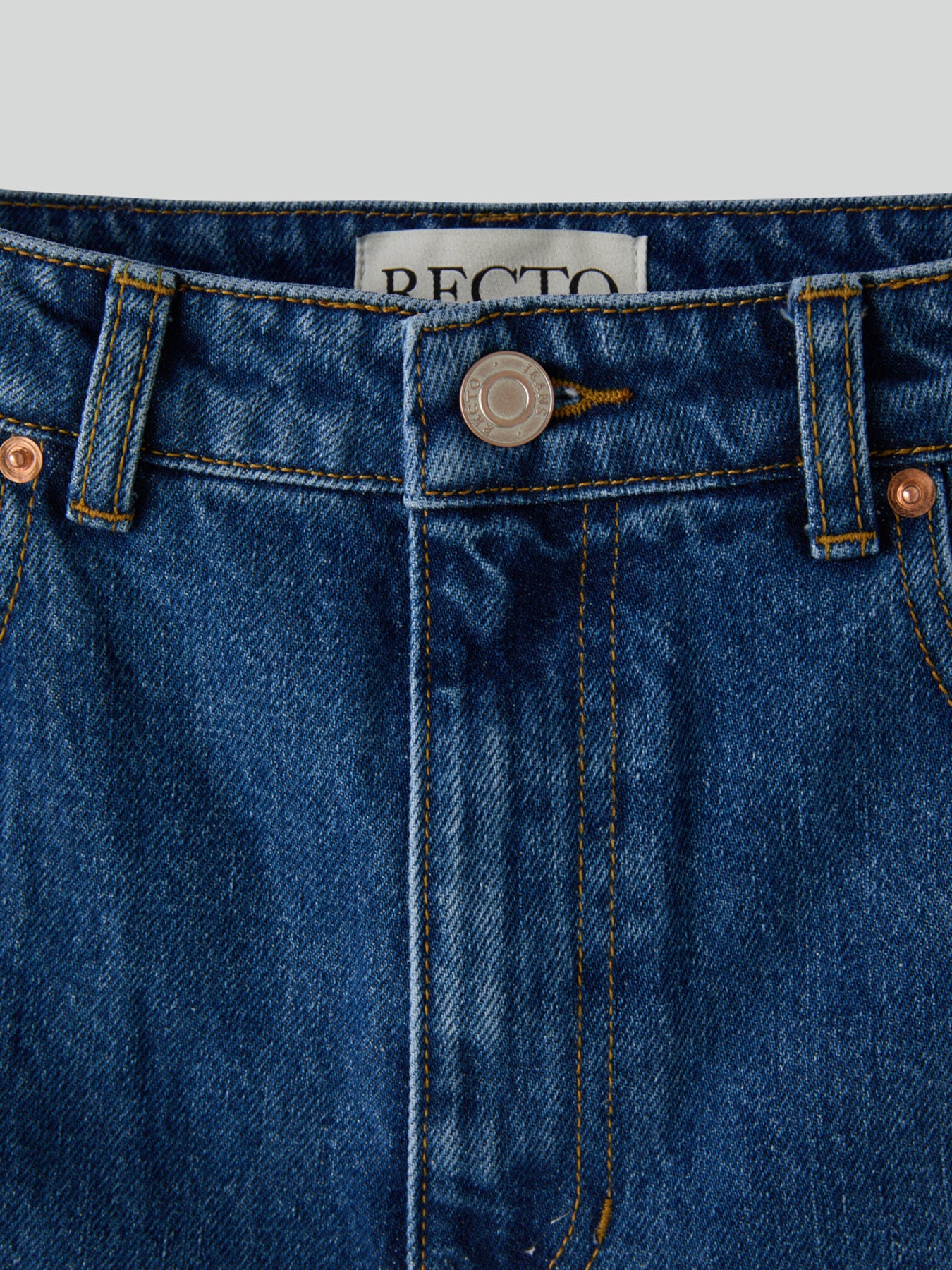 Recto - 90S High-Rise Curved Leg Jeans (Blue) product image 4 | TRAB K-Fashion Australia
