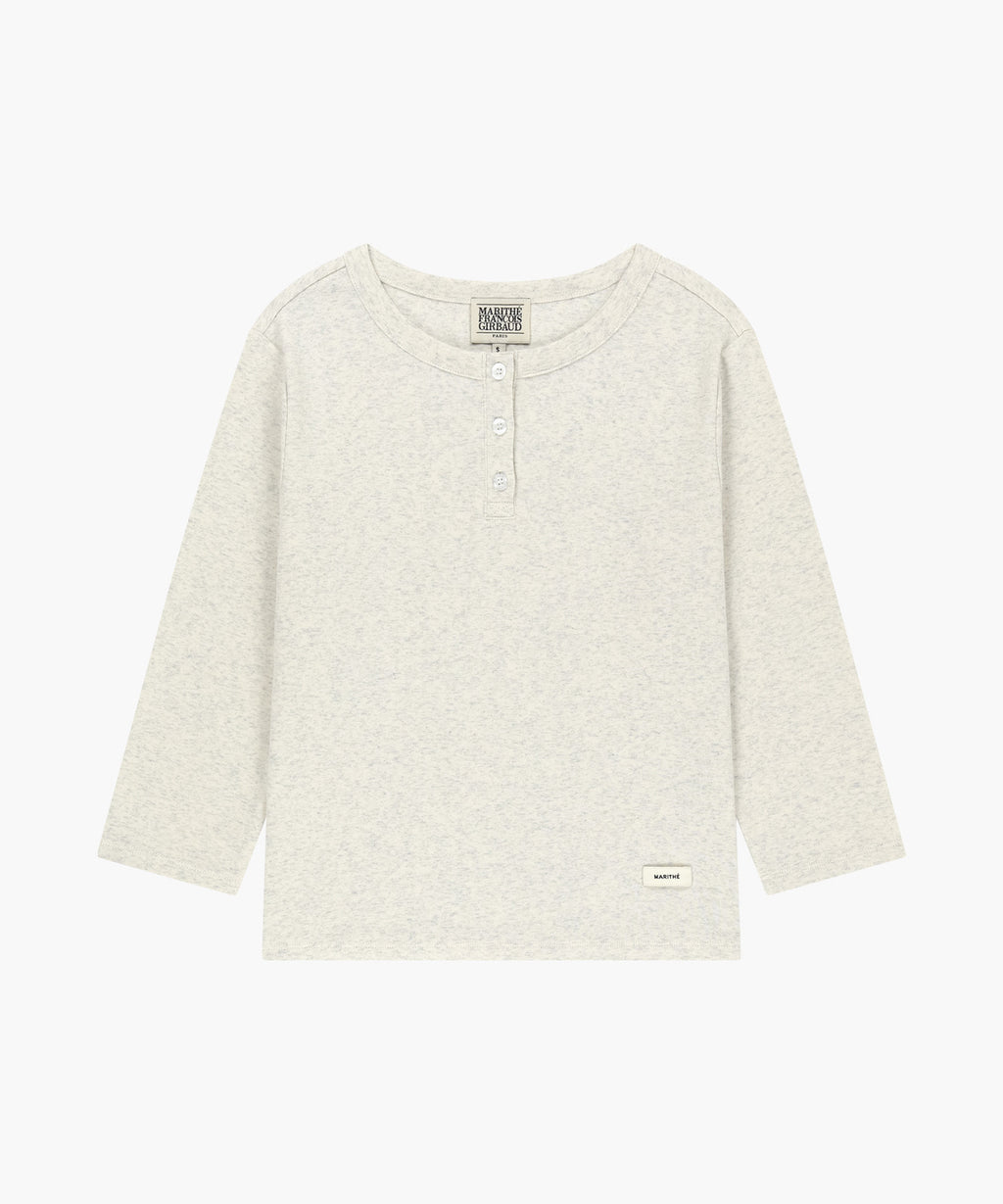 Marithe & Francois Girbaud - Basic Henley Neck 3/4 Sleeve (Oatmeal) product image 5 | TRAB K-Fashion Australia