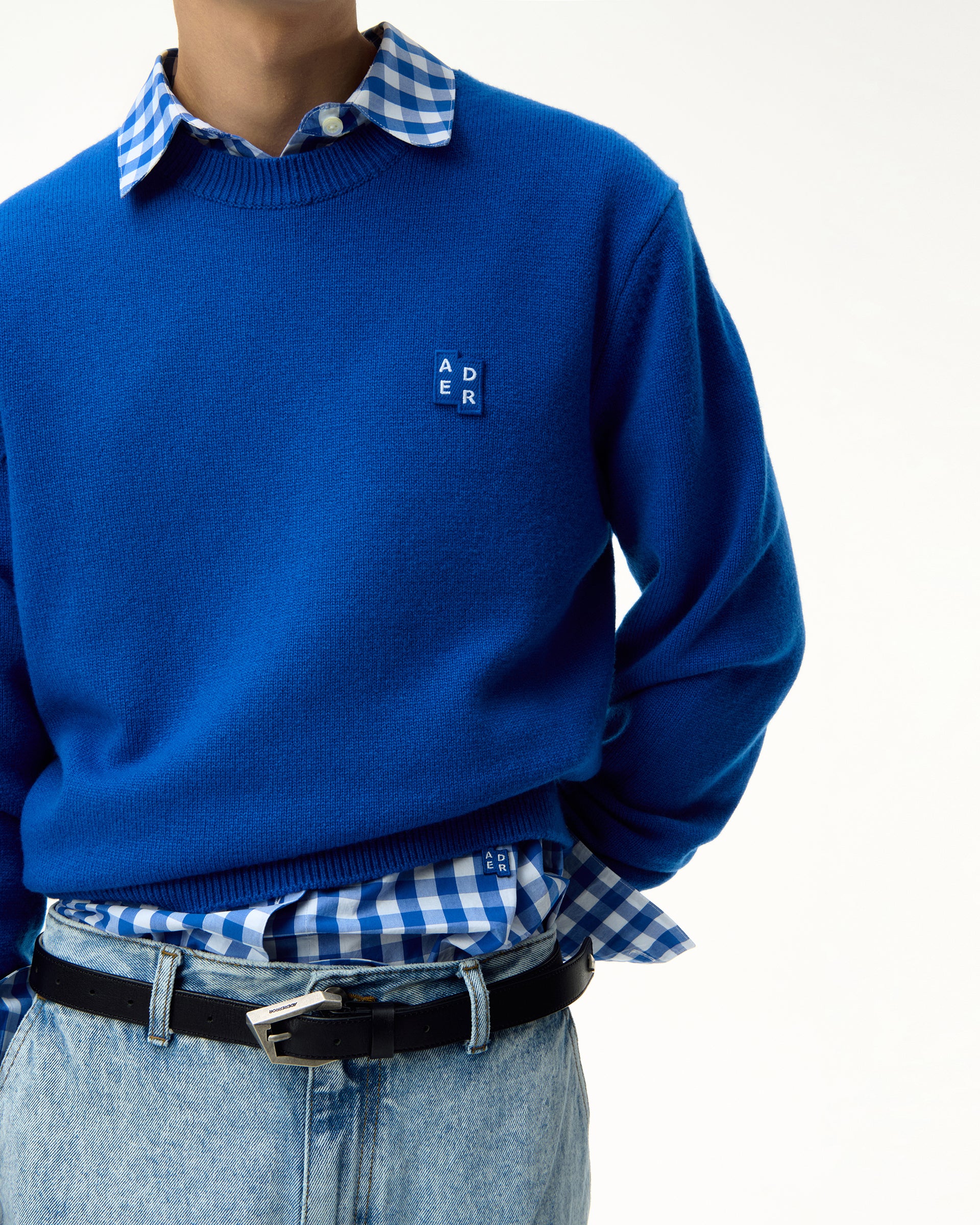 Ader Error - Sig; BL Tag knit 01 (Z-Blue) product image 3 | TRAB K-Fashion Australia