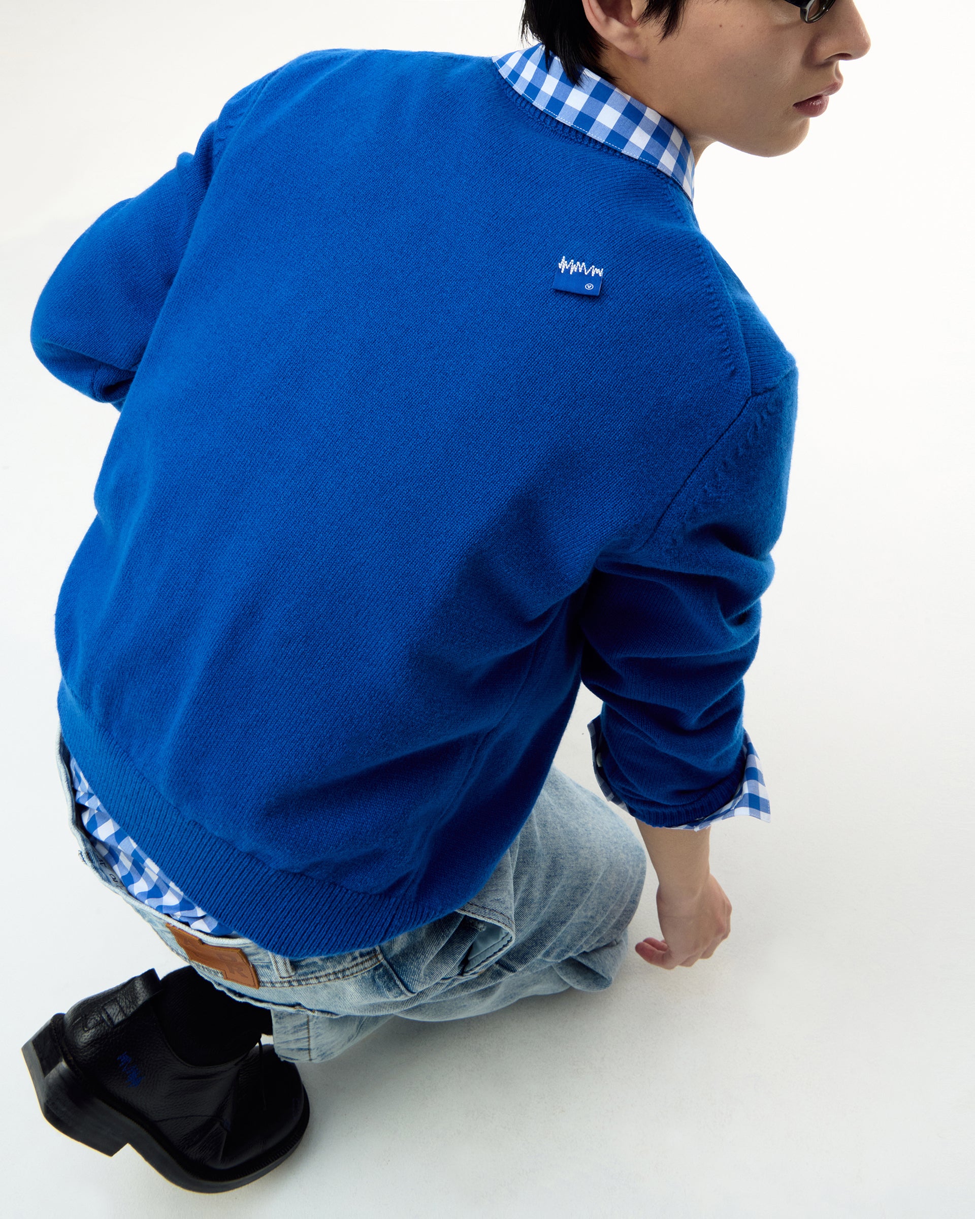 Ader Error - Sig; BL Tag knit 01 (Z-Blue) product image 4 | TRAB K-Fashion Australia