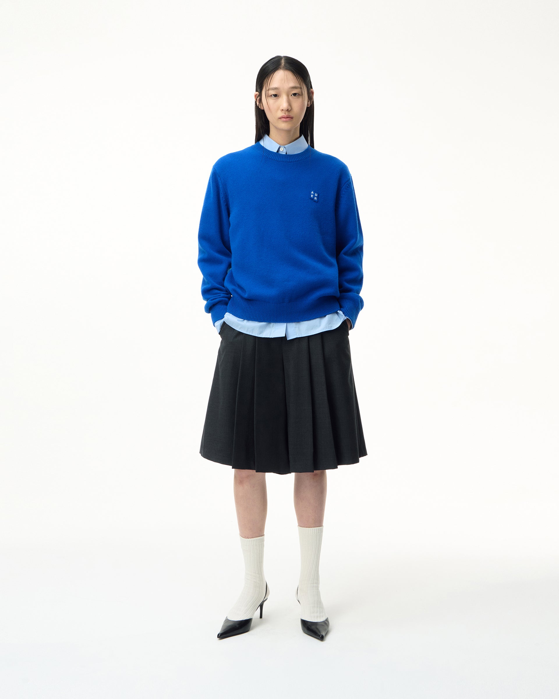 Ader Error - Sig; BL Tag knit 01 (Z-Blue) product image 1 | TRAB K-Fashion Australia