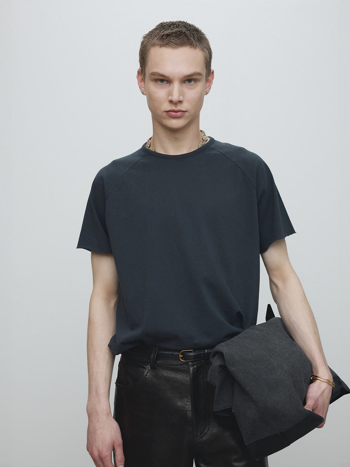 Tonywack - Raw Edge Washed T-Shirt (Vintage Navy) product image 5 | TRAB K-Fashion Australia