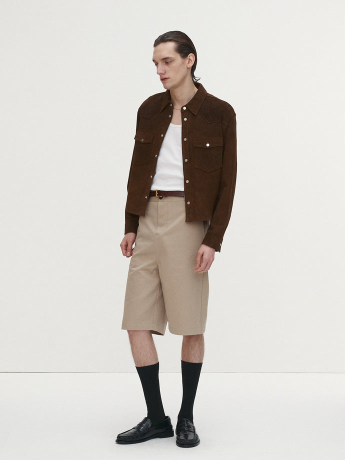 Tonywack - C/P Baggy Chino Bermuda (Beige) product image 2 | TRAB K-Fashion Australia