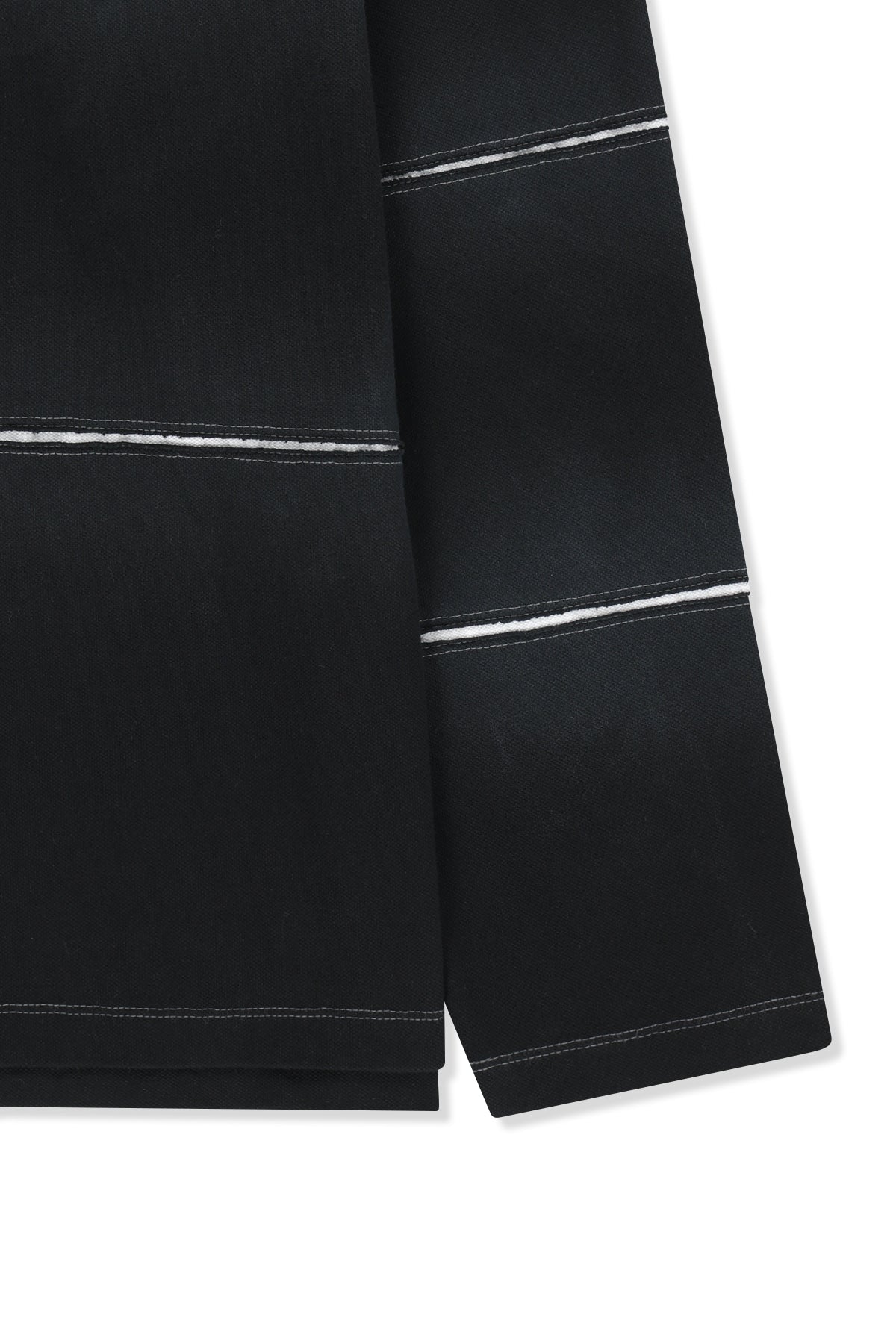 Matin Kim - Reveal Stripe Logo Collar Top (Black) product image 4 | TRAB K-Fashion Australia
