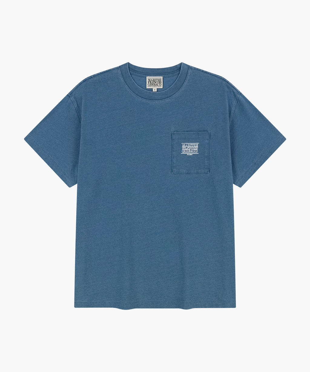 Marithe & Francois Girbaud - Doodle Classic Logo Pocket Tee (Blue) product image 6 | TRAB K-Fashion Australia