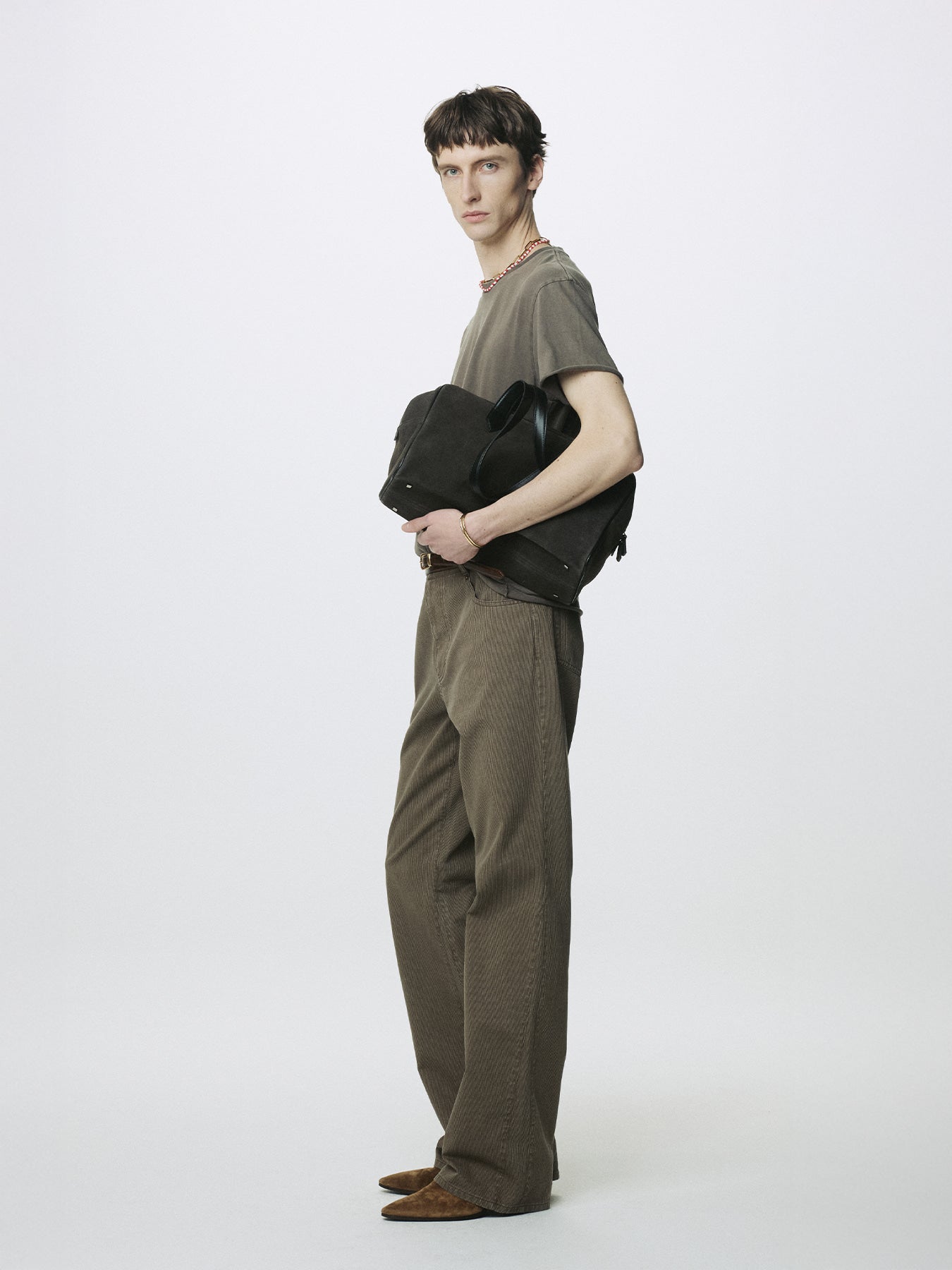 Tonywack - Washed Cord Cotton Flare Pants (Vintage Brown) product image 2 | TRAB K-Fashion Australia